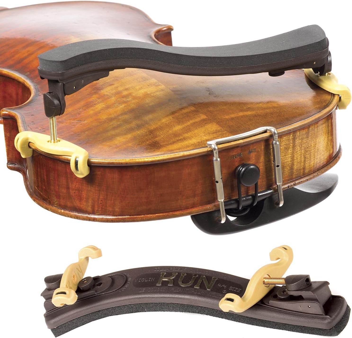 Kun Collapsible Shoulder Rest For Violin, 4/4
