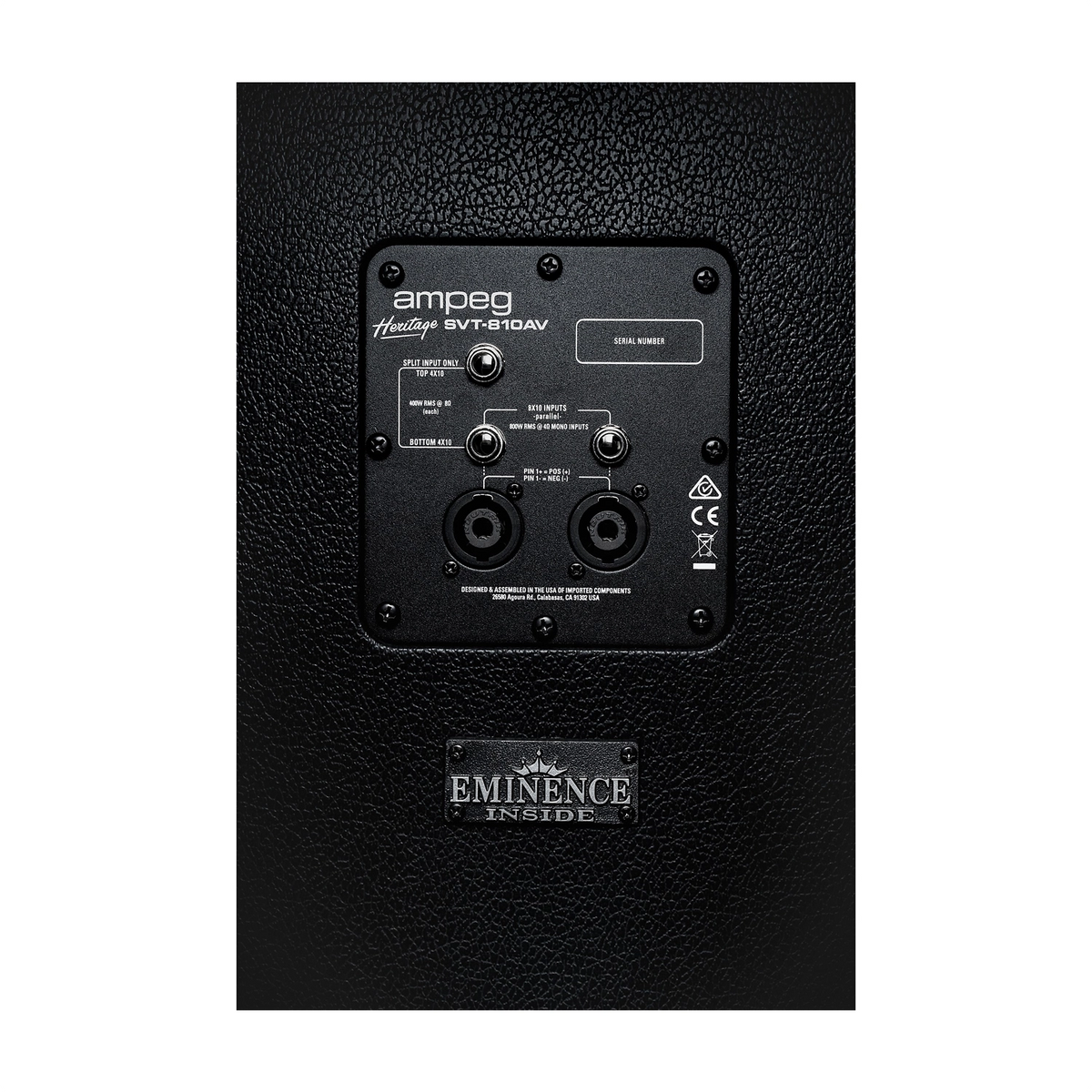 Ampeg Heritage SVT-810AV 8 X 10 Inch 800-Watt Bass Cabinet