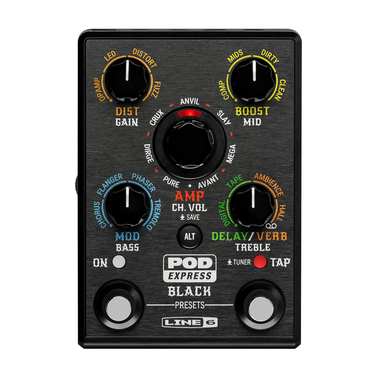 Line 6 POD Express Guitar Amplifier and FX Processor Pedal - Black