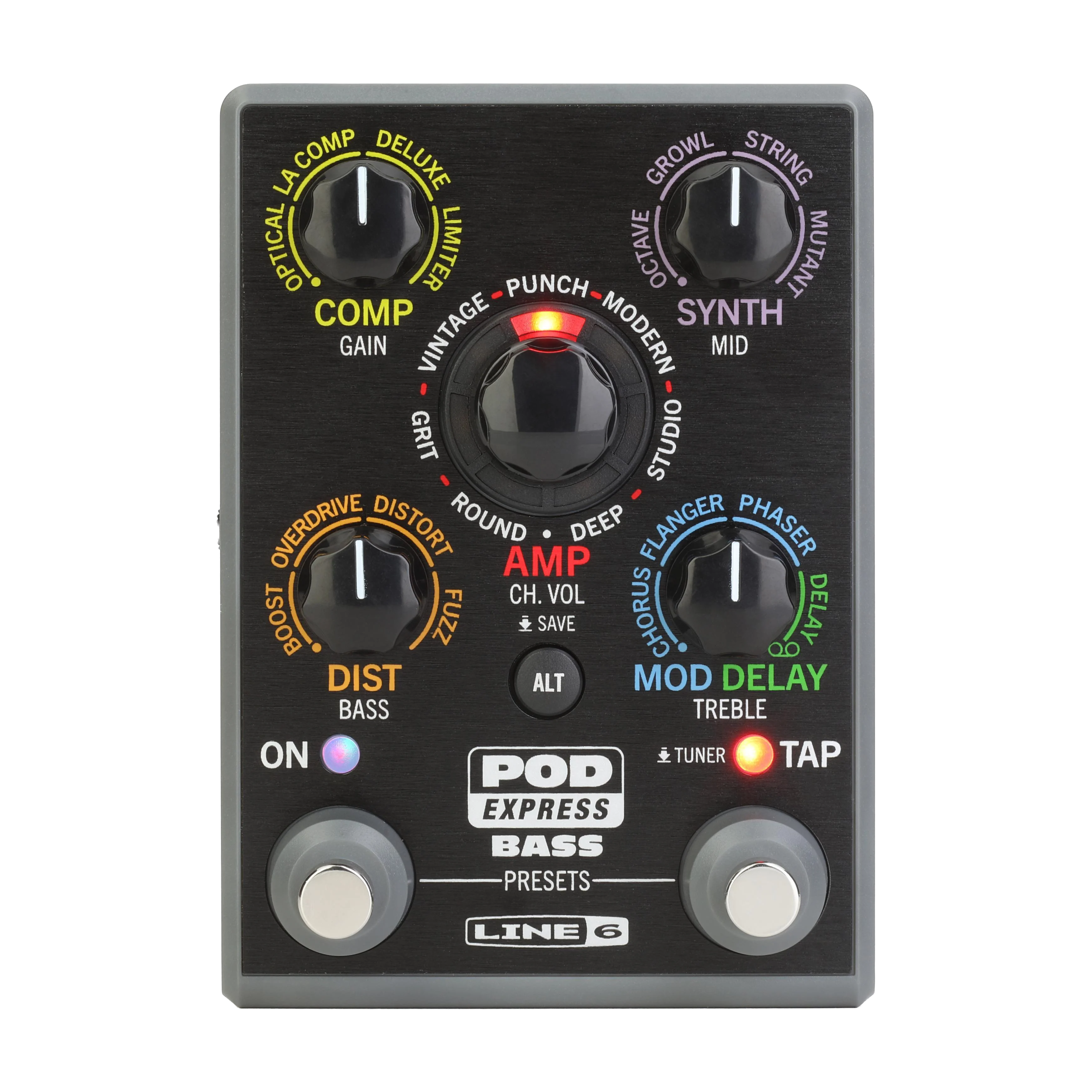 Line 6 POD Express Pedal de Amplificador y Procesador de Efectos para Guitarra - Negro