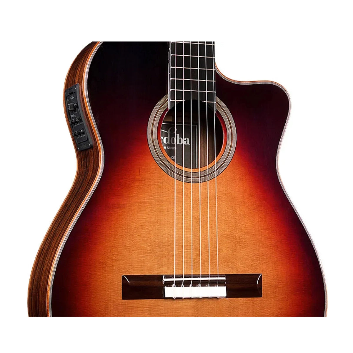 Cordoba Fusion Orchestra Ce Nylon String Acoustic Guitar - Tear Drop Burst