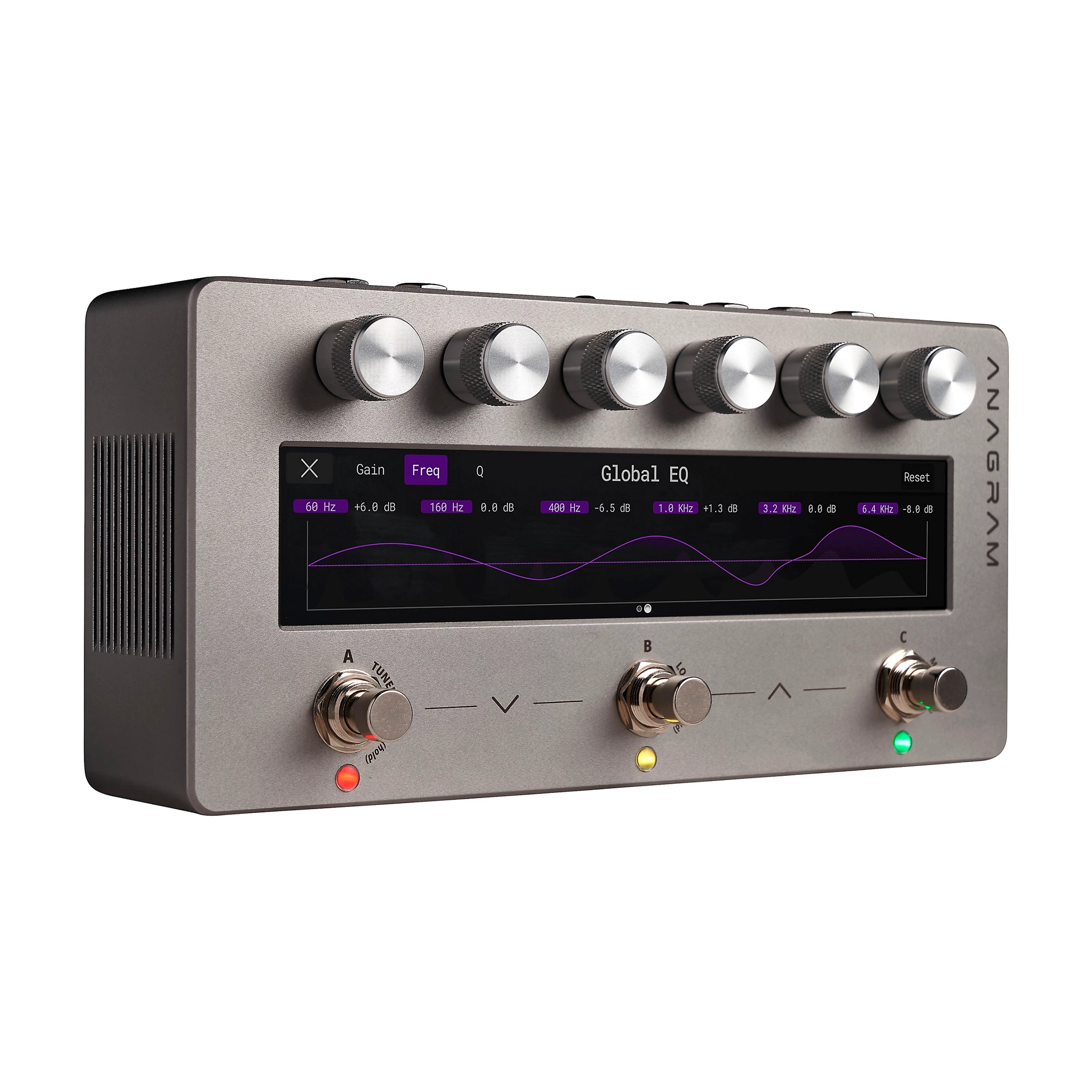 Front angle view of Darkglass Anagram Multi-Effects Bass Workstation