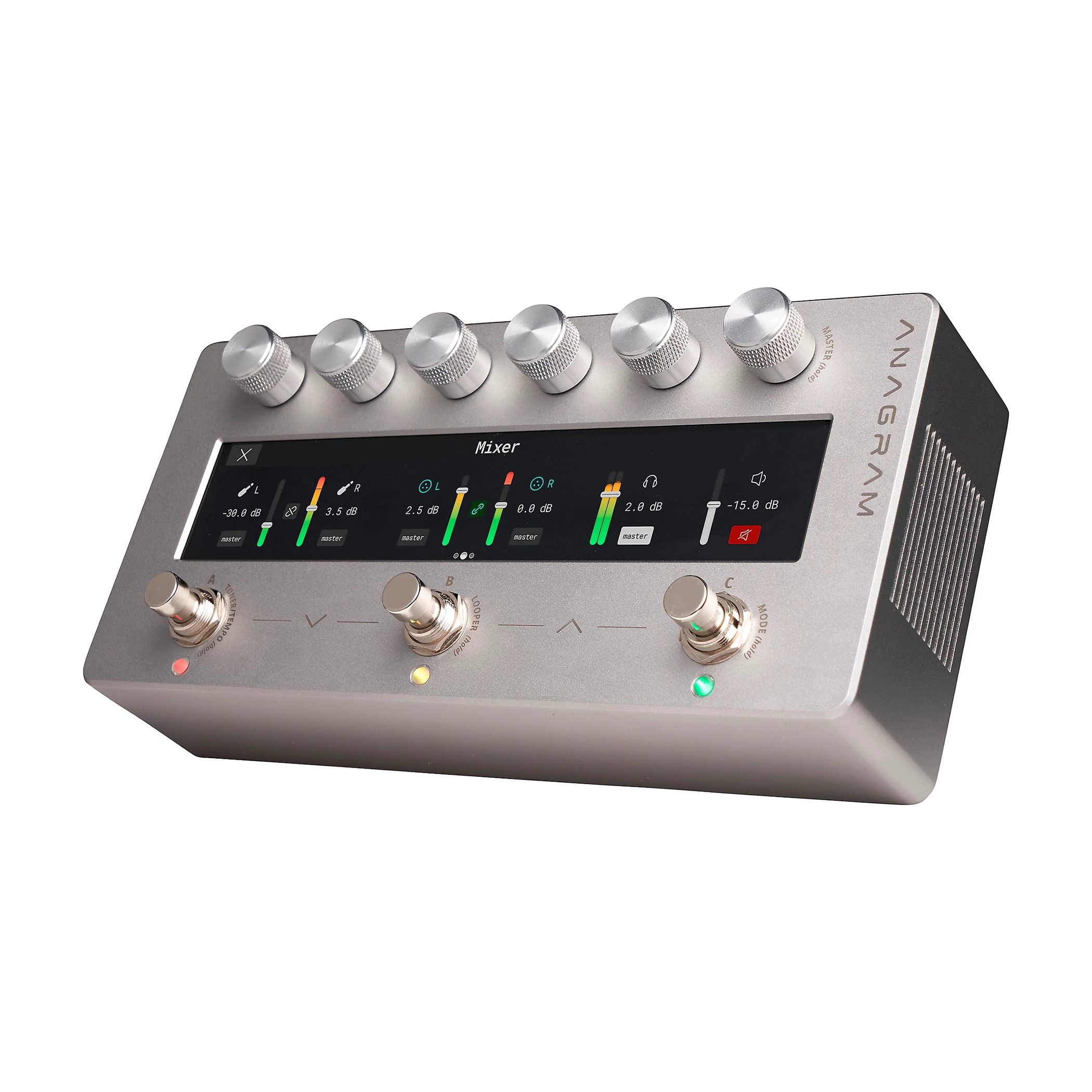 Front angle view of Darkglass Anagram Multi-Effects Bass Workstation