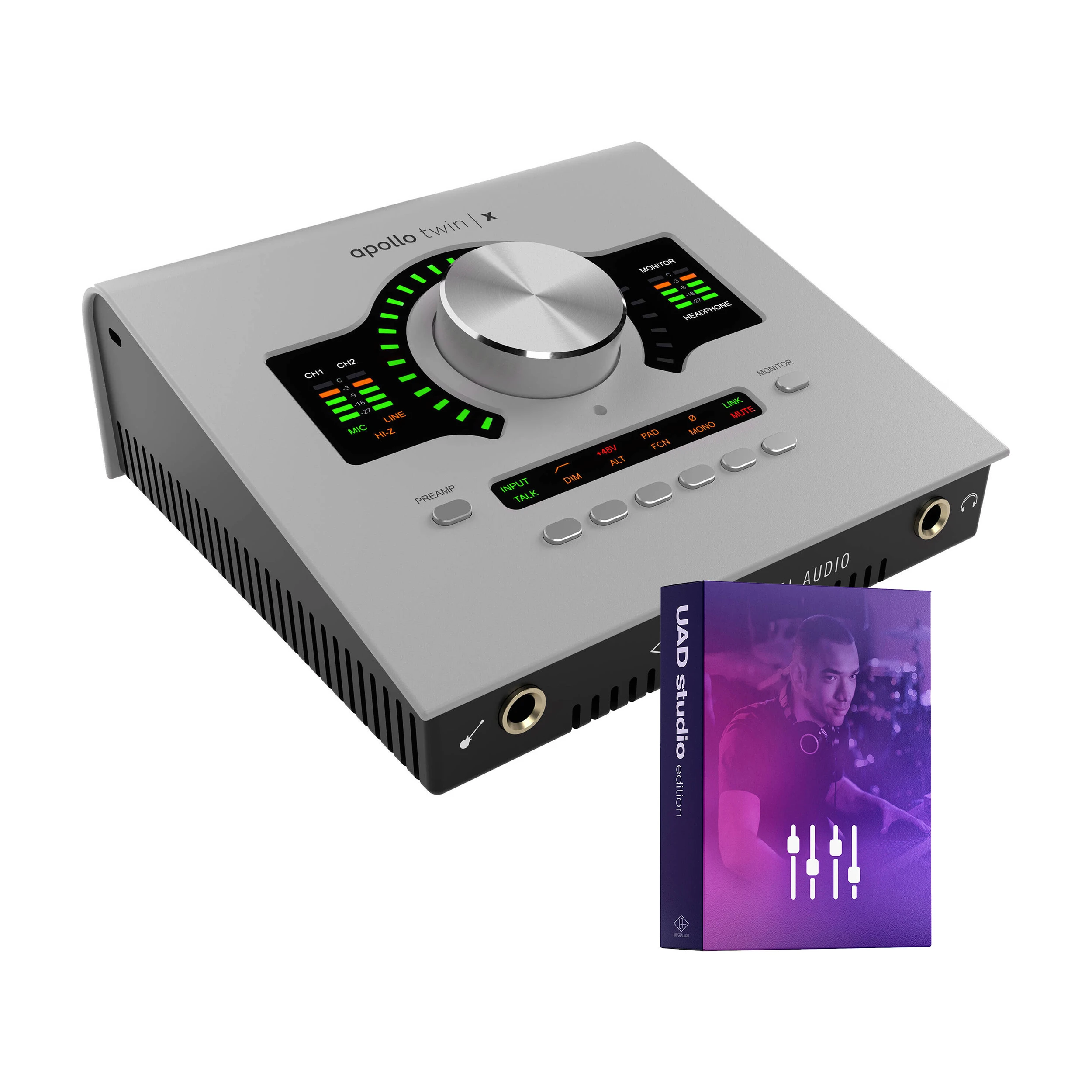 Universal Audio Apollo Twin X QUAD Gen 2 Thunderbolt 3 Audio Interface with Studio+ Bundle