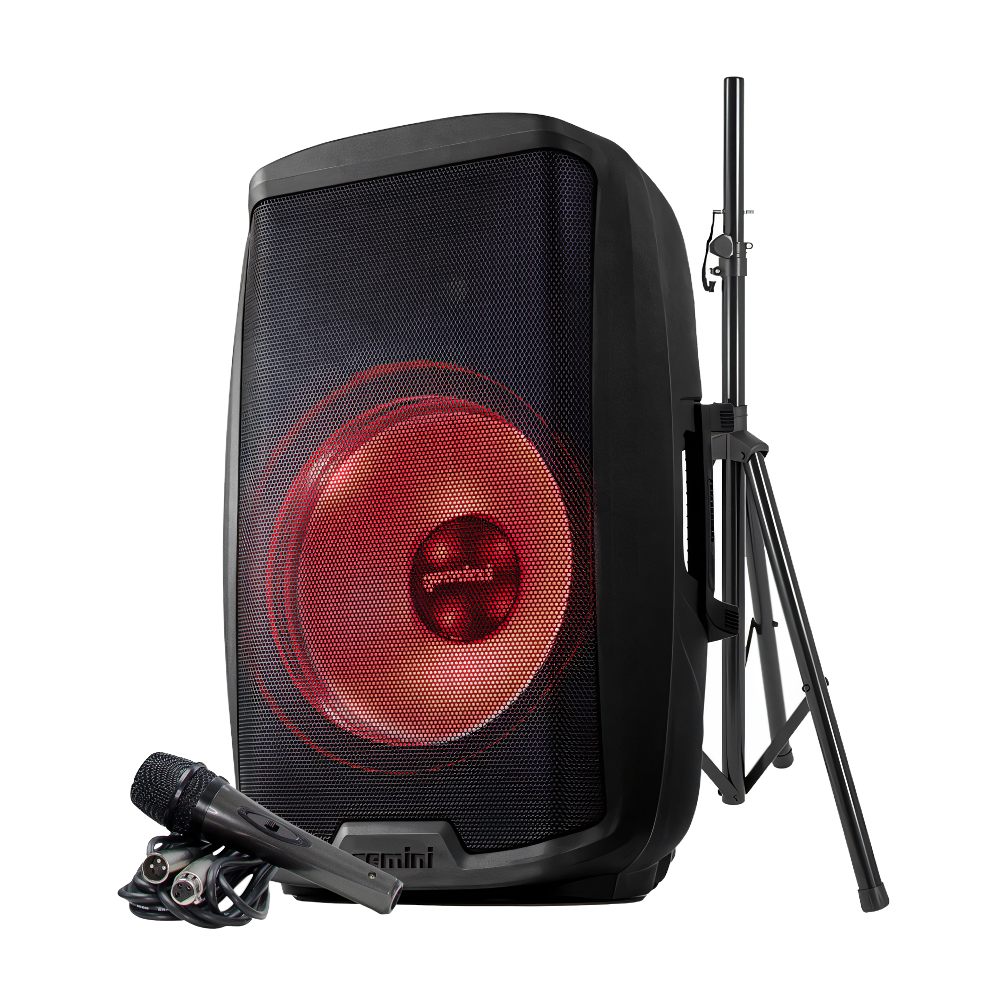 Gemini AS-2115BT-LT-PK Altavoz PA Bluetooth de 15" 2000W con LED