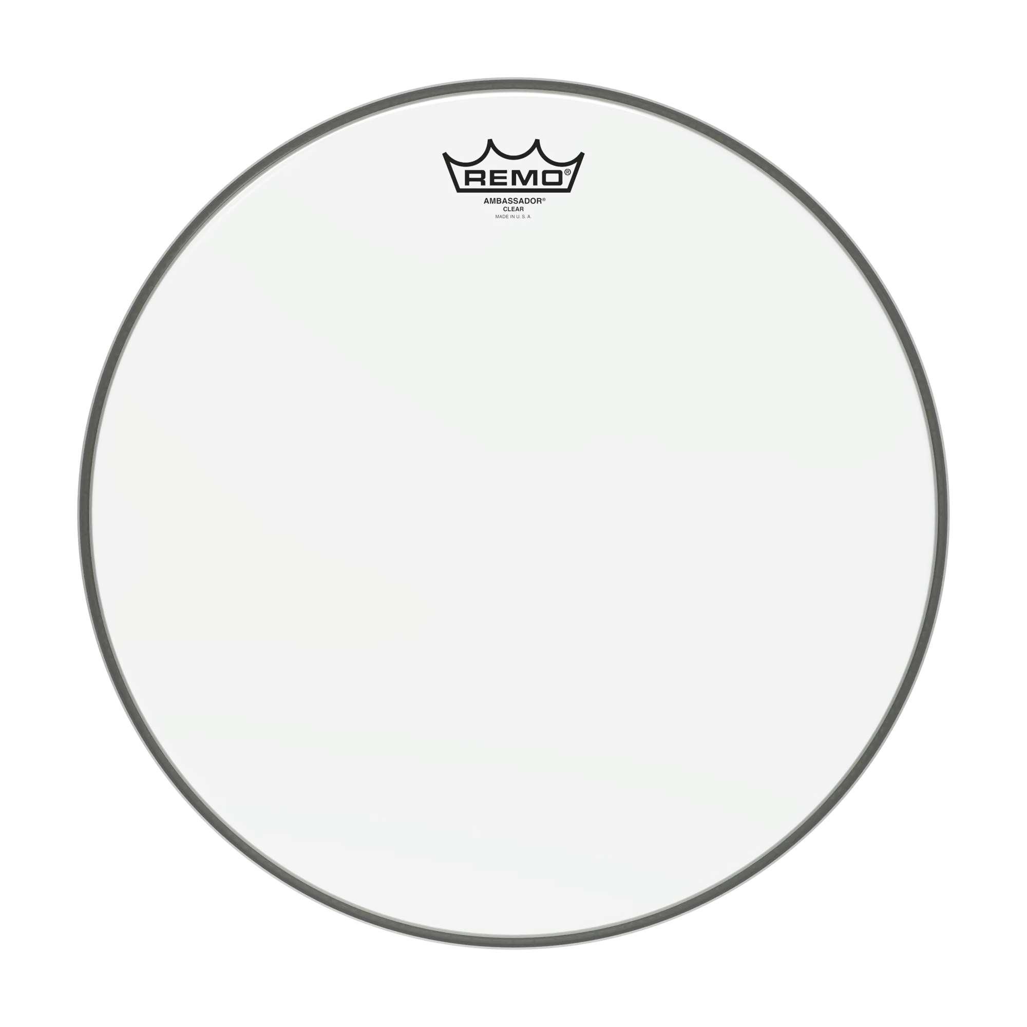 front view of Remo 15" Clear Ambassador Drumhead