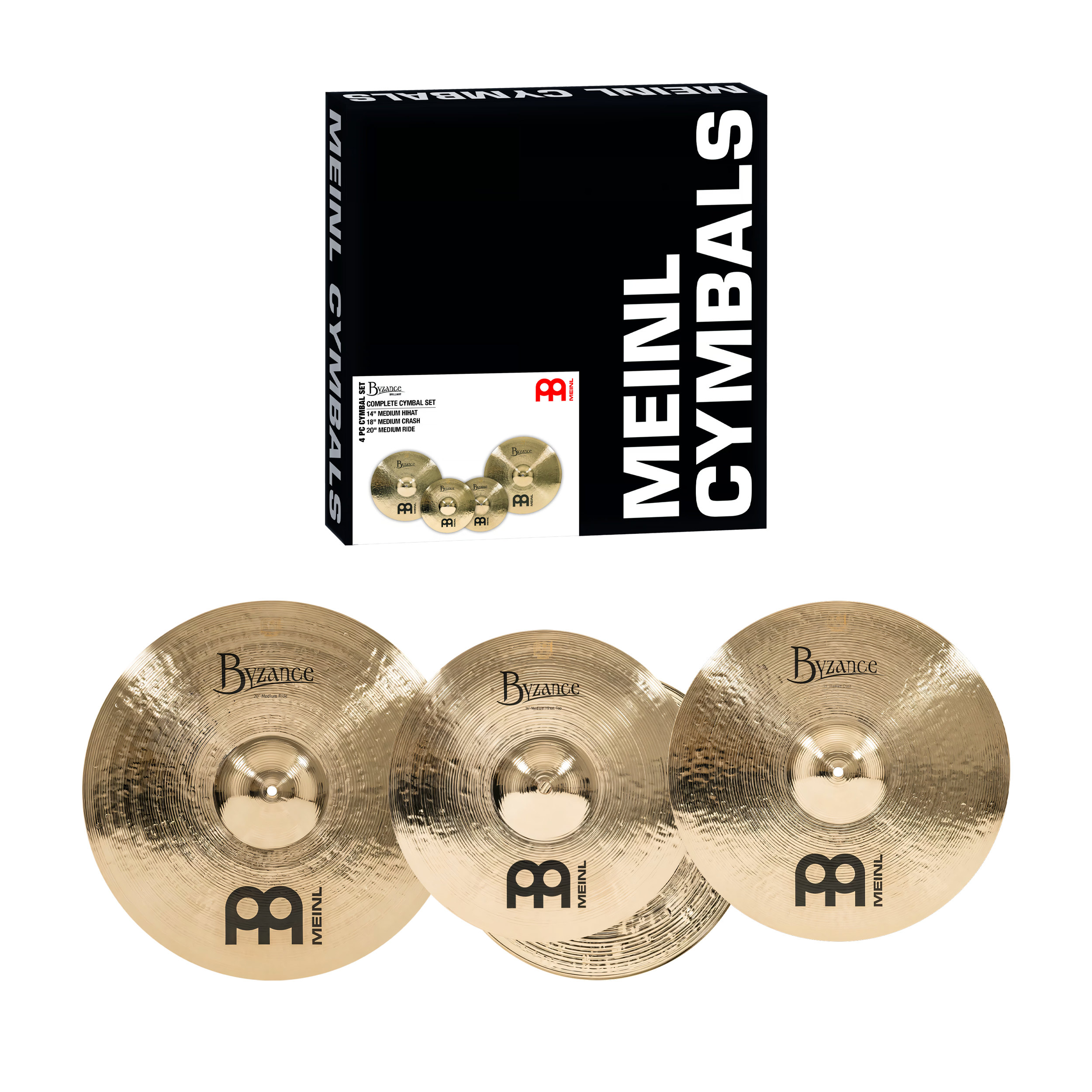 Meinl Byzance Brilliantcomplete Cymbal Set - Bb-Cs1