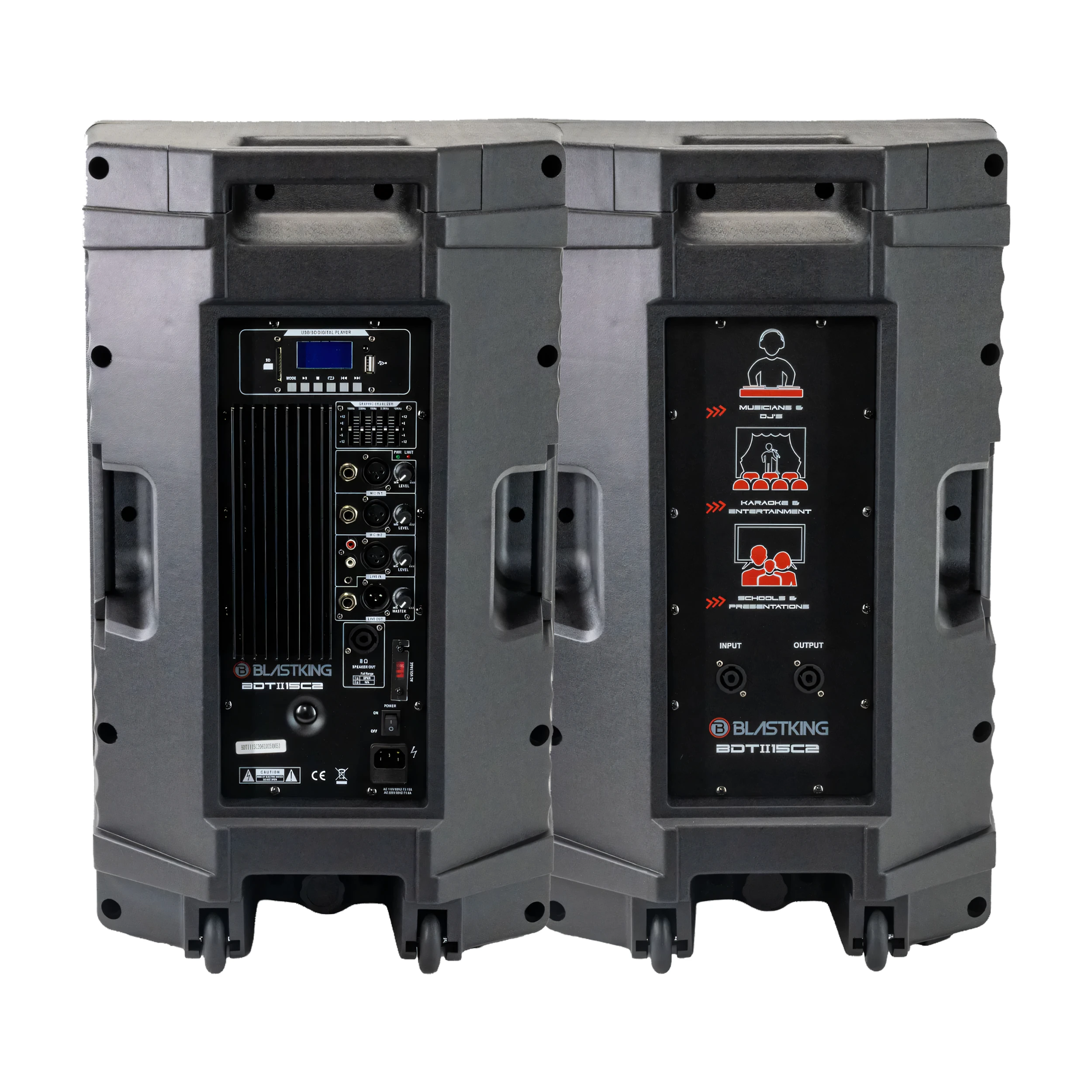Blastking 15 Inch 1000 Watts 2-Way Active & Passive Loudspeaker