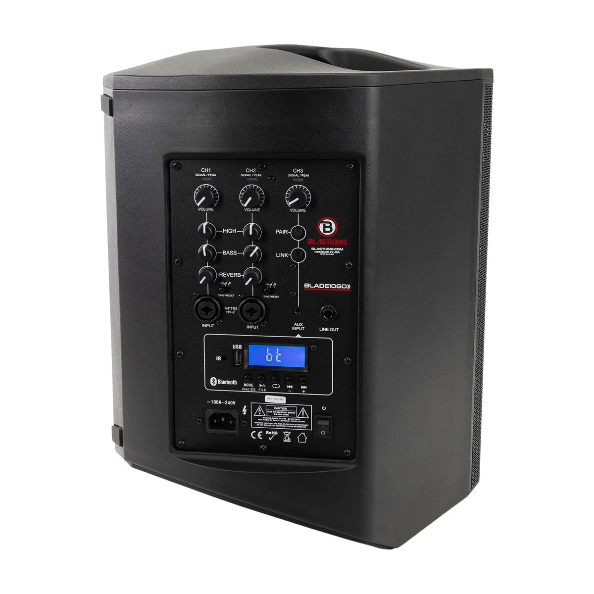 Blastking BLADE10GO - 10" 400W Battery-Powered Portable Speaker System