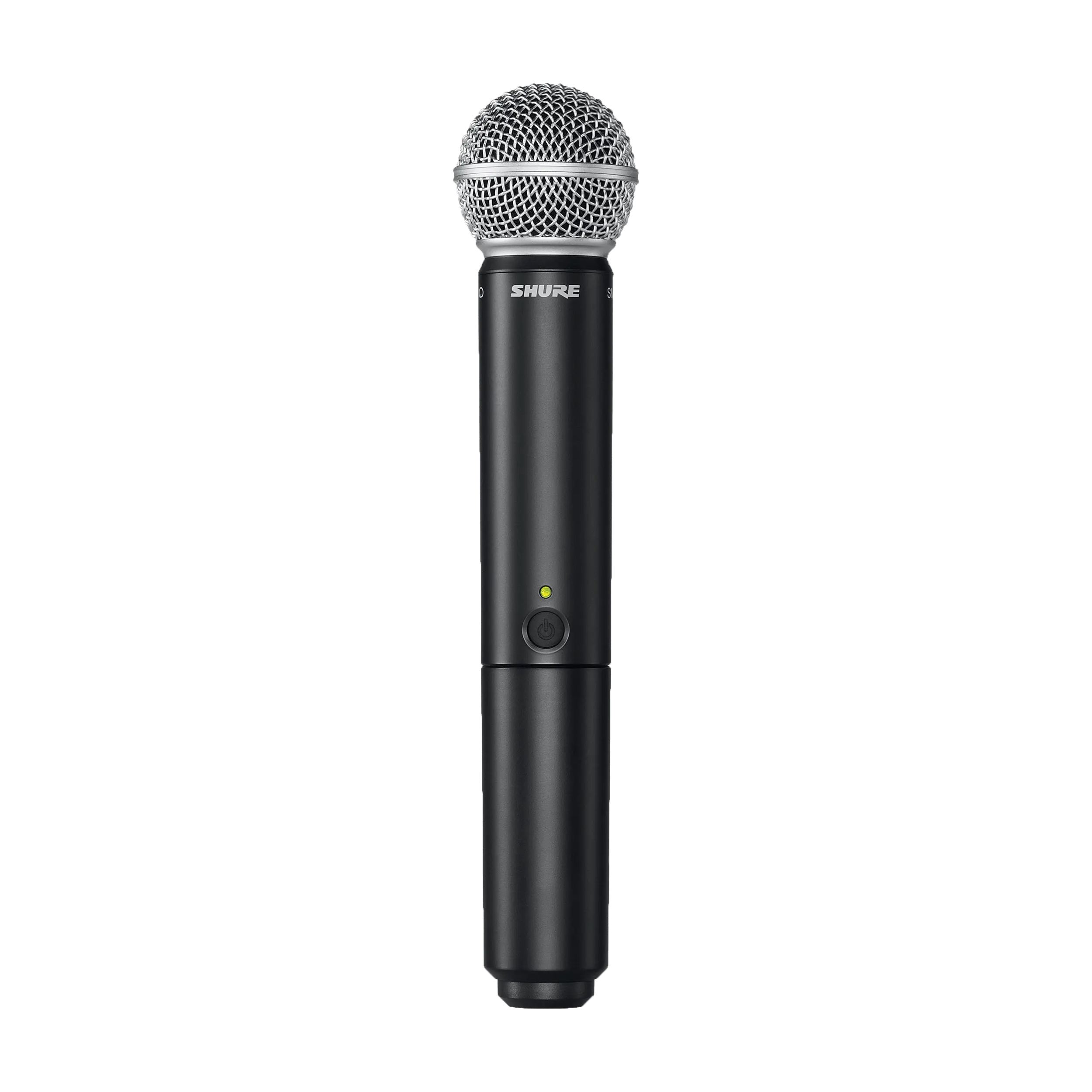 Shure BLX24/SM58 wireless handheld microphone system with SM58 capsule front view