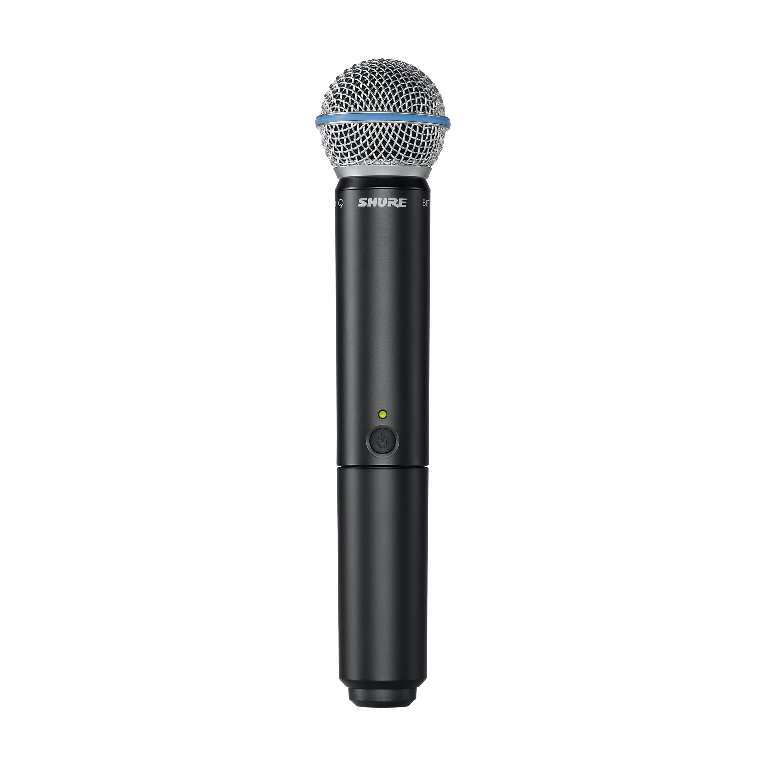 Shure B58 wireless handheld microphone system with beta 58A capsule, front view