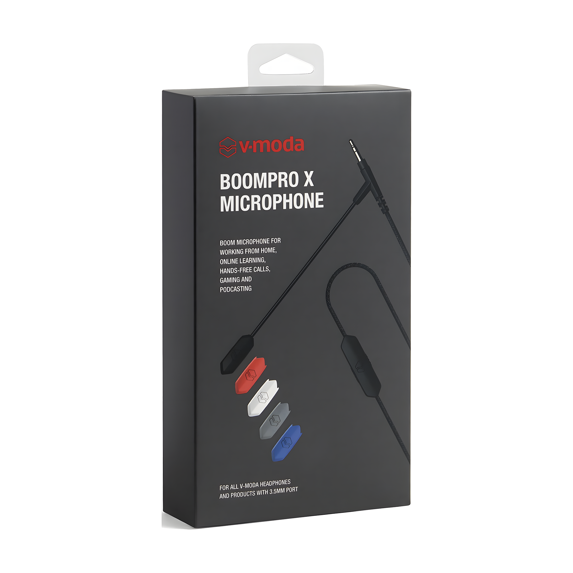 Front view of the box V-Moda BoomPro X Microphone