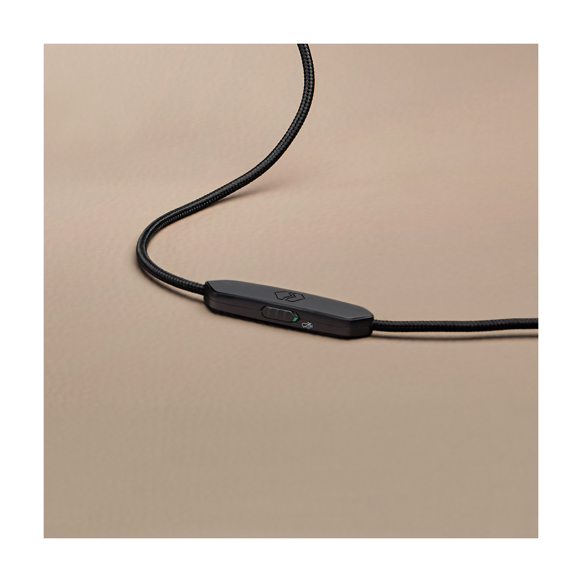 Close-up view of microphone controller V-Moda BoomPro X Microphone