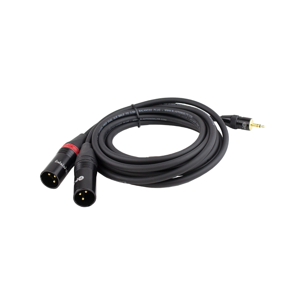 XLR left and right to 1/8"