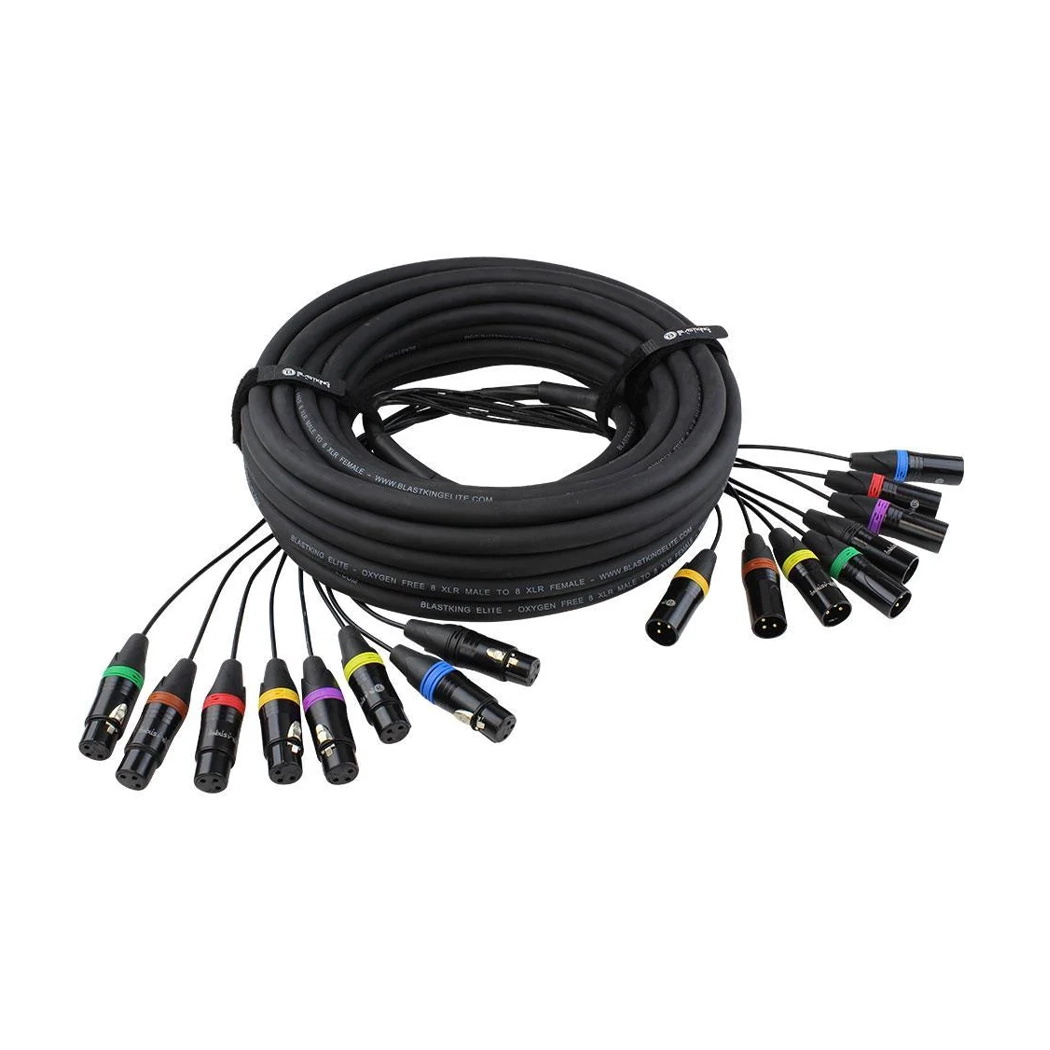 Blastking C8XLRMF 8 Xlr Male To 8 Xlr Female Cable -100ft