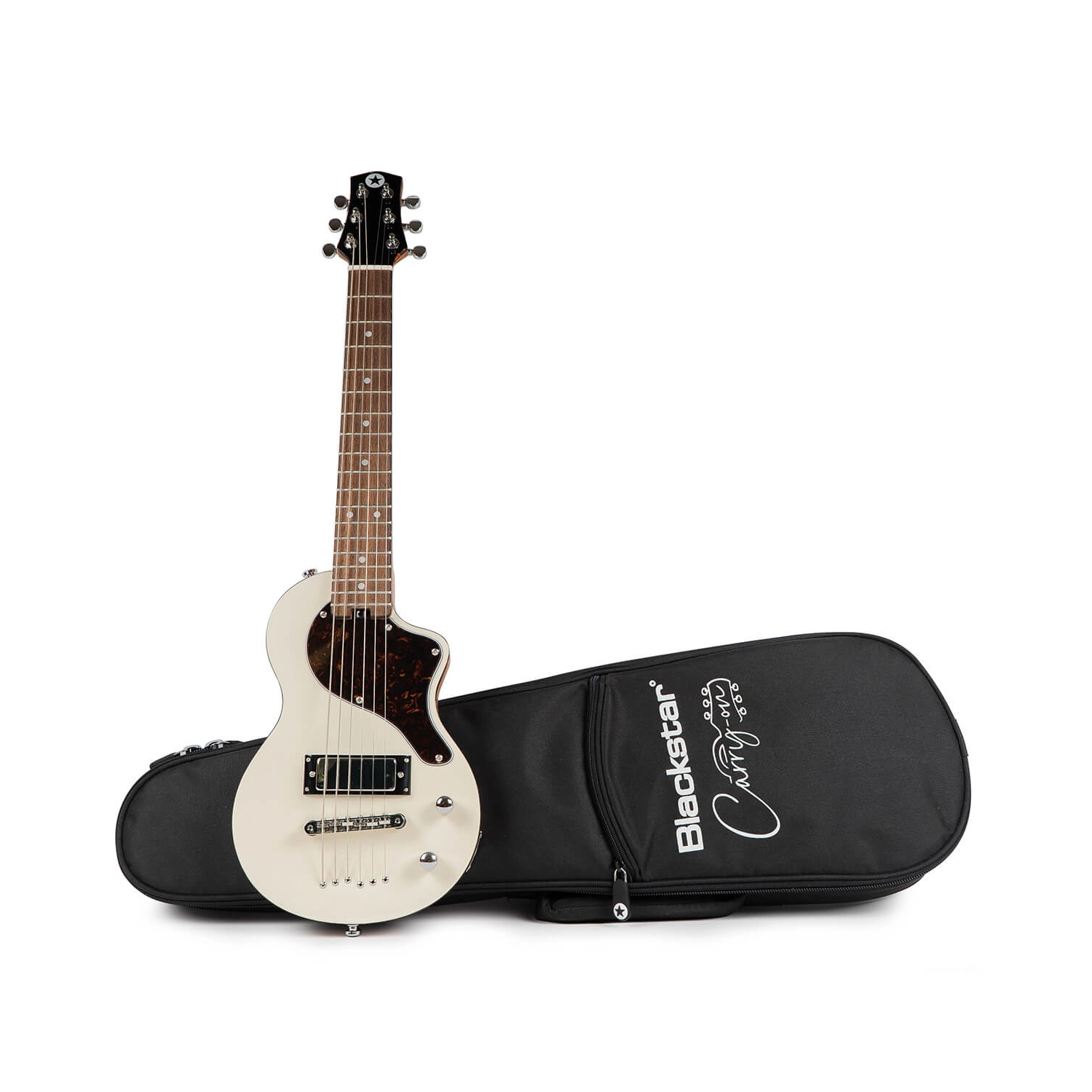Guitarra de viaje Blackstar CARRYGTRWH con bolsa, blanca