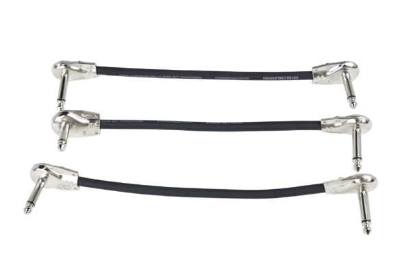 Gator Cableworks Backline Series Instrument Patch Cable - Right Angle TS Connectors - 6" (3pk)