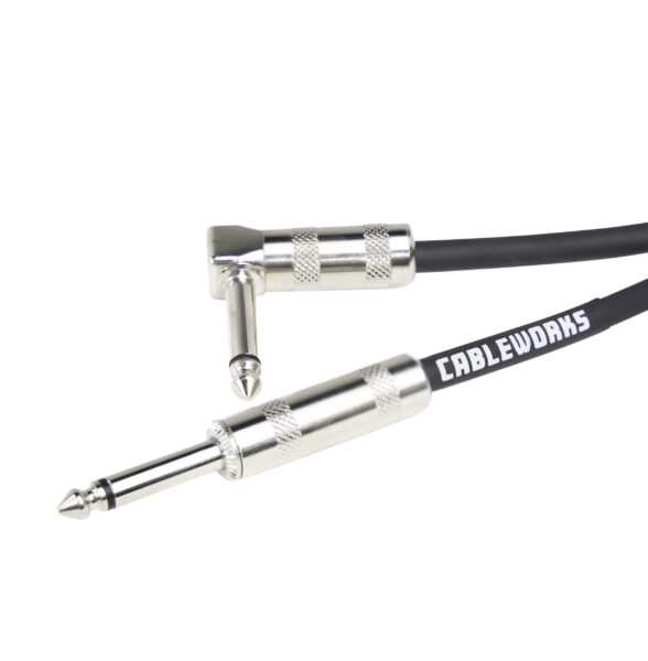 Gator Cableworks Backline Series Instrument Cable Straight to Right Angle TS Connectors - 5ft