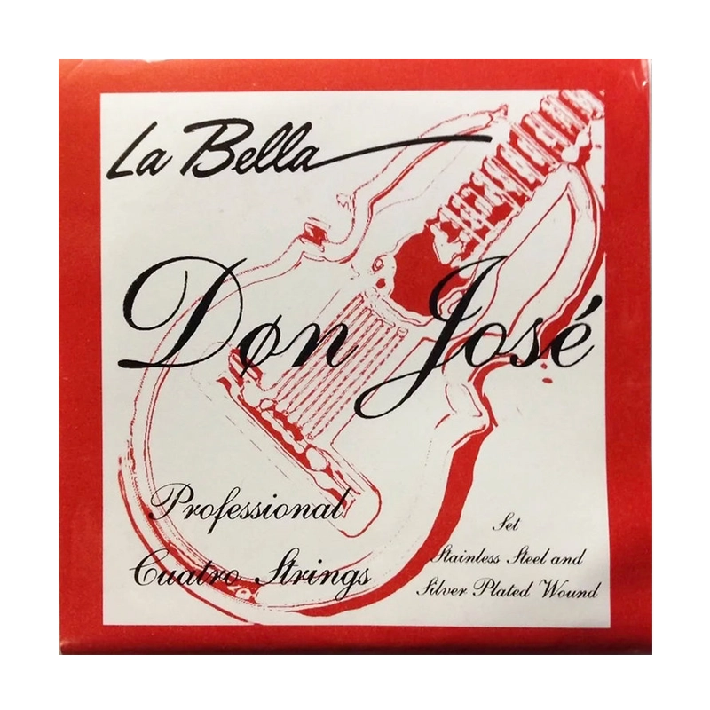 Don Jose Stainless Steel & Silver Plated Cuatro String Set