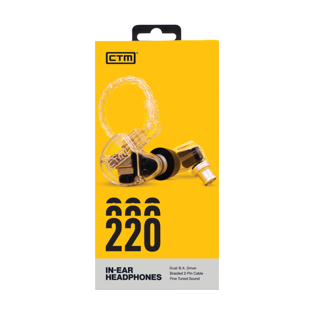Ctm CE220 Monitor In-Ear de Doble Controlador - Claro