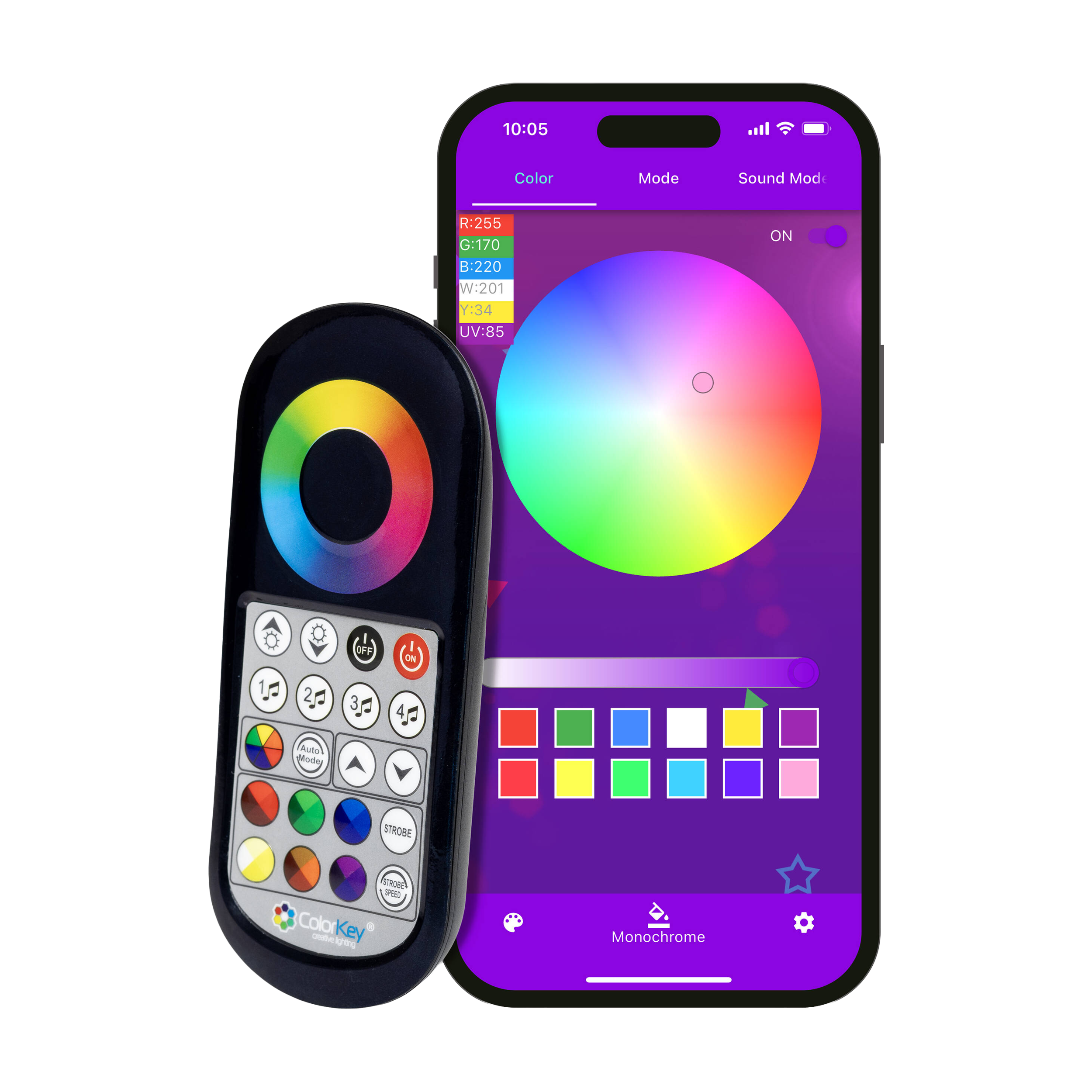 Colorkey Mobilepar Mini Hex 5 Wireless Rgbaw+Uv Led Fixture