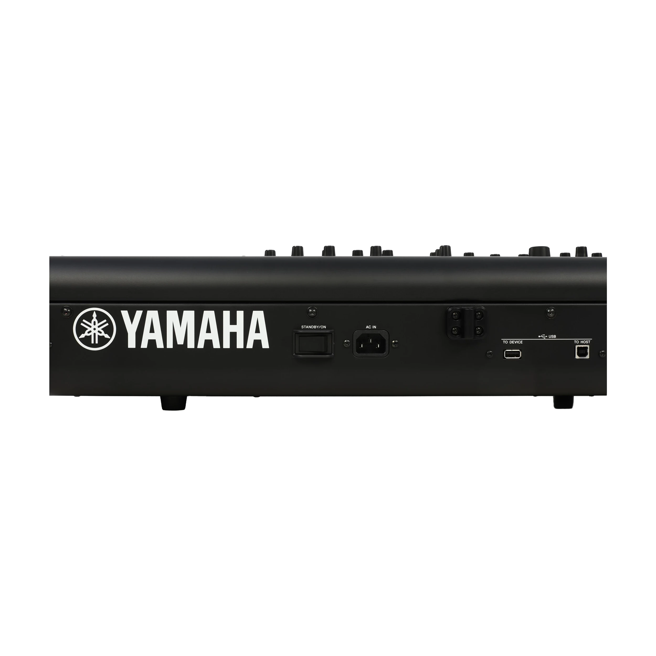 Close up view in the back panel of Yamaha CP73 Stage Piano
