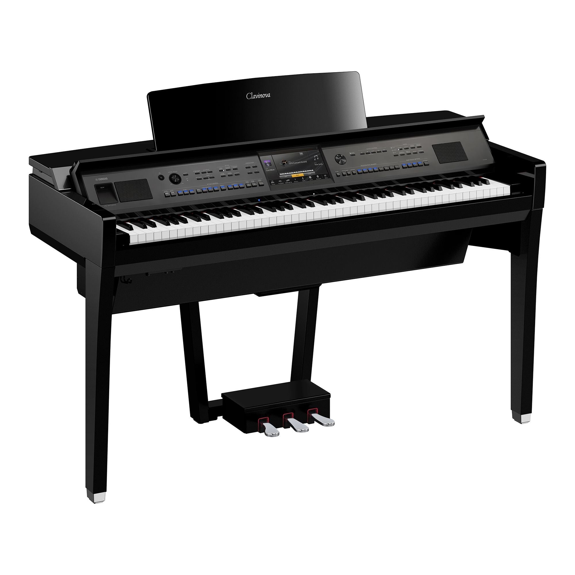 Piano vertical digital Yamaha Clavinova CVP-909 de 88 teclas - Negro mate