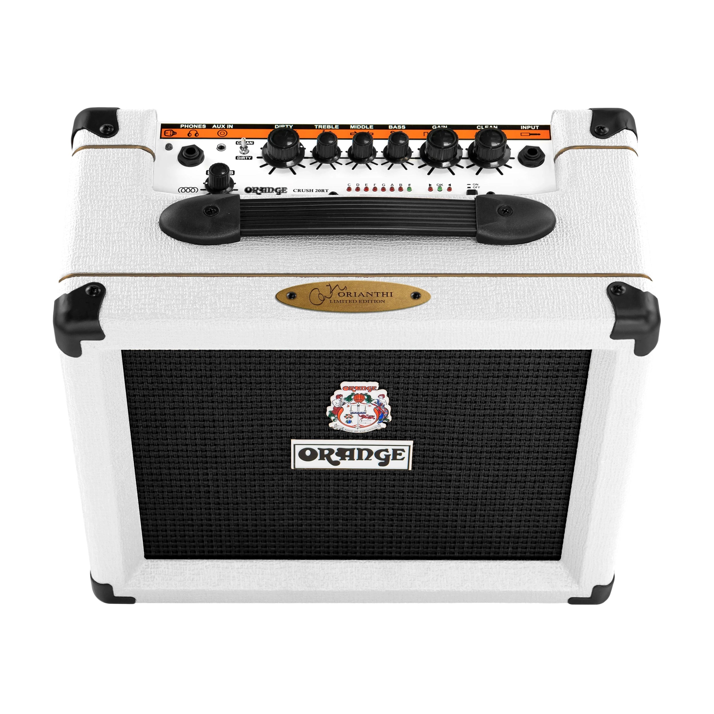 Orange Crush 20RT 20 W, 2 canales, amplificador combo para guitarra 1 x 8" - Blanco Orianthi