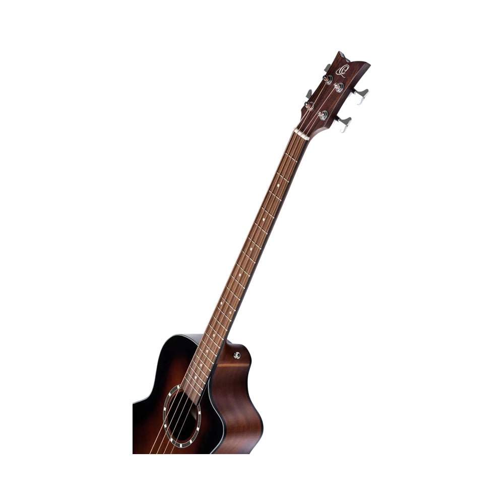 Ortega D7CE 4-String Acoustic Electric Cutaway Bass Guitar - Bourbon Fade