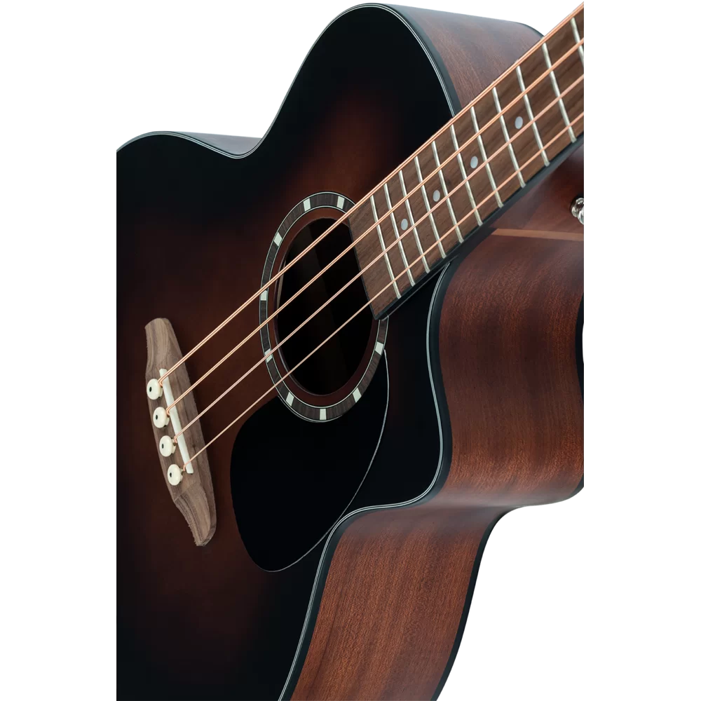 Ortega D7CE 4-String Acoustic Electric Cutaway Bass Guitar - Bourbon Fade