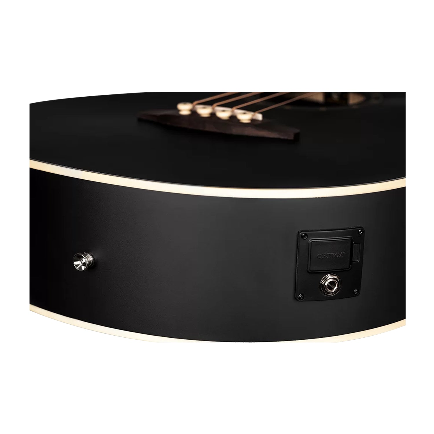 Ortega Guitars D7ce-Sbk-4 Deep Series Medium Scale A/E Bass - Black