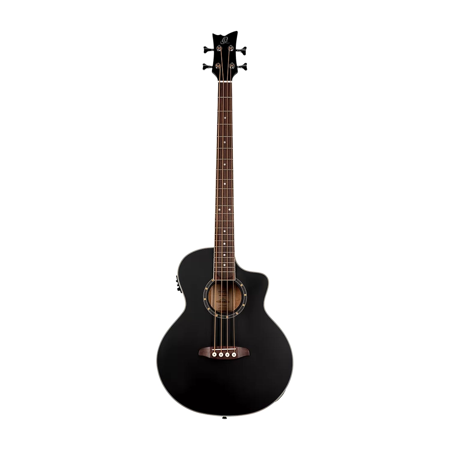 Ortega Guitars D7ce-Sbk-4 Deep Series Medium Scale A/E Bass - Black