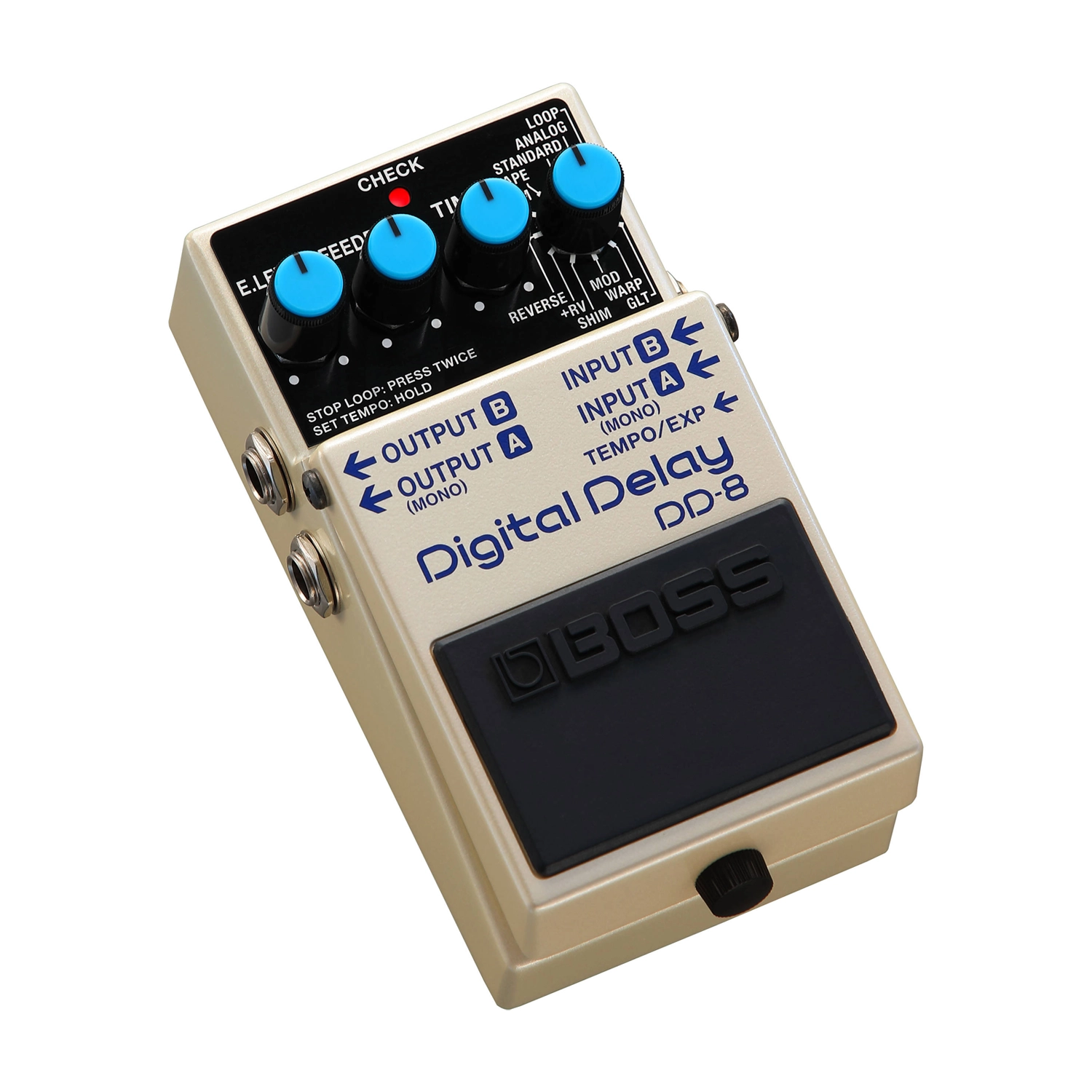 Boss DD-8 Digital Delay Effects Pedal front side angle view