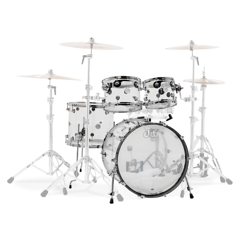 DW Drums Design Series 4-Piece Shell Pack - Clear Aclyric