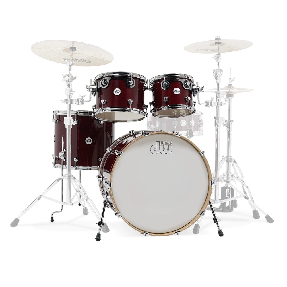 DW Design Series 4-Piece Shell Pack  - Cherry Stain