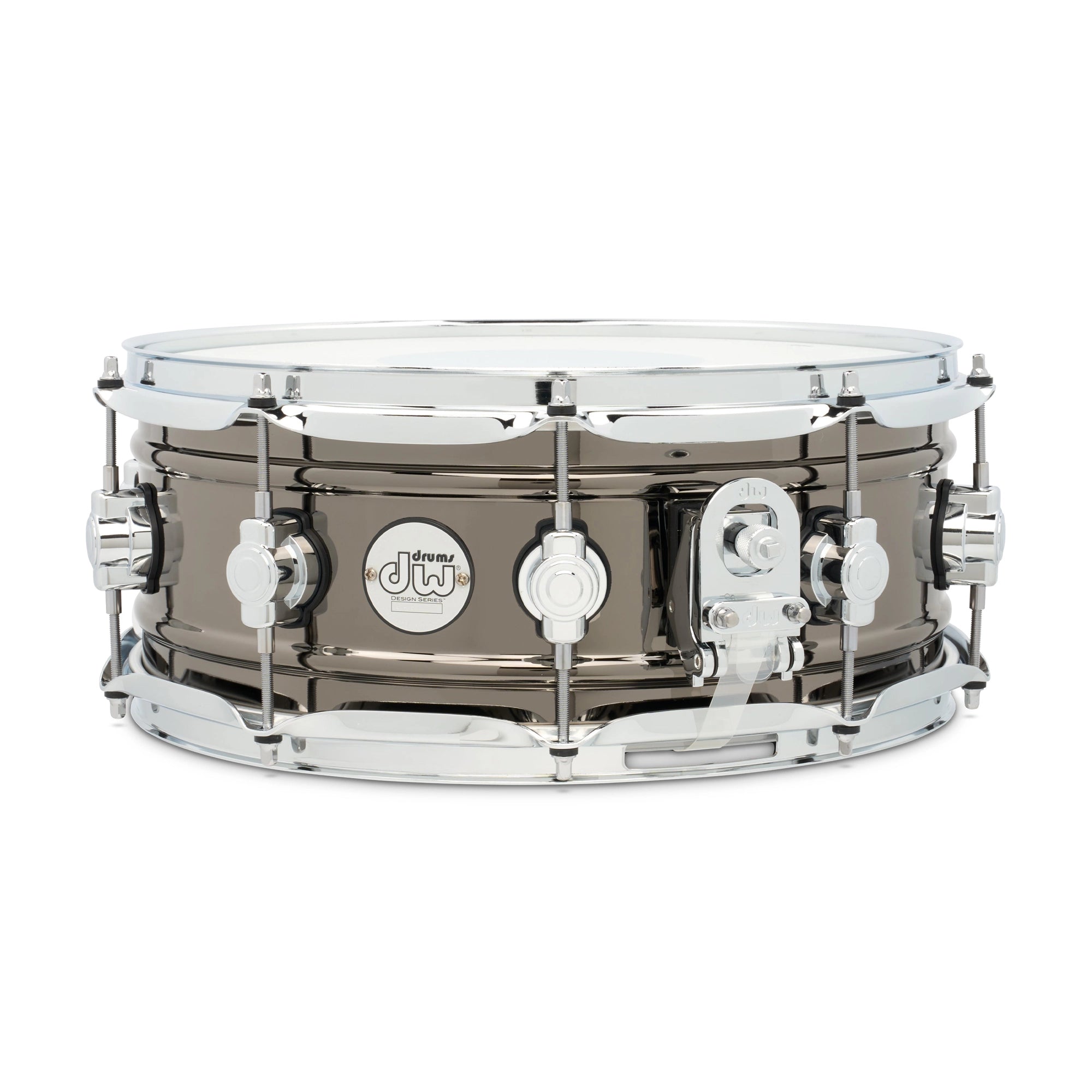 Caja de tambor DW Design Series de níquel negro sobre latón de 14x5.5 pulgadas