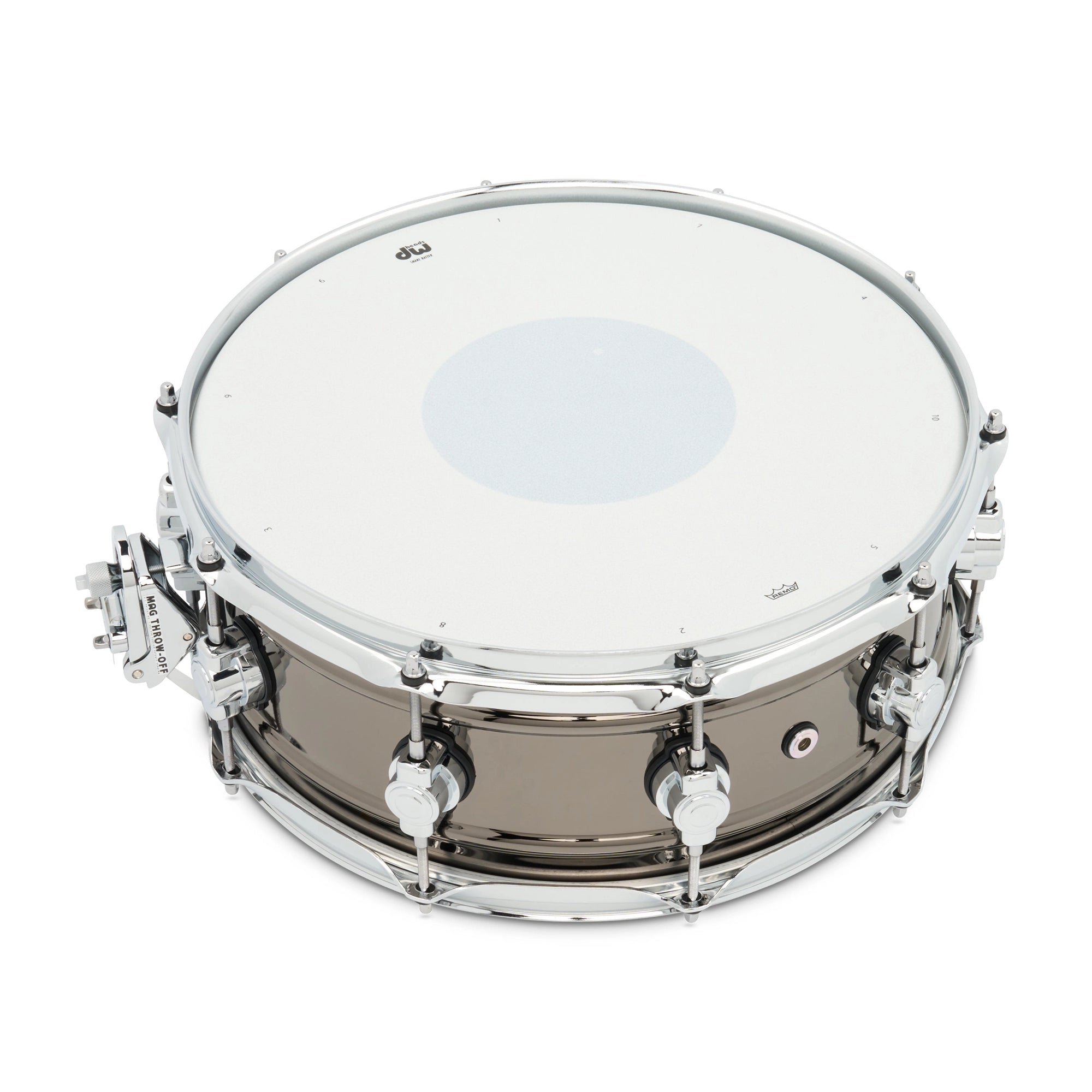 Caja de tambor DW Design Series de níquel negro sobre latón de 14x5.5 pulgadas