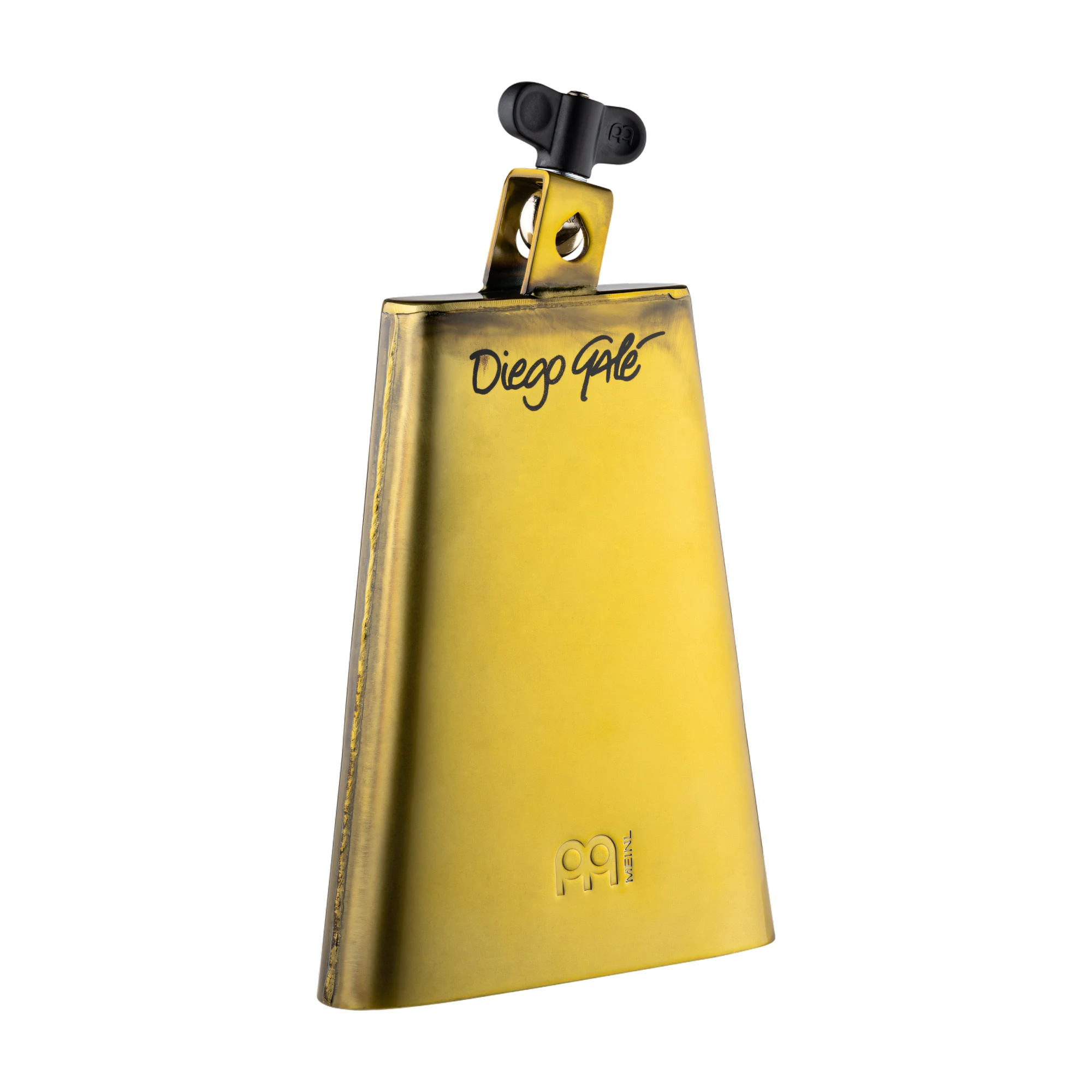 Front angle view of Meinl Percussion DG-RTB 8" Diego Galé Signature Royal Gold Timbale Cowbell