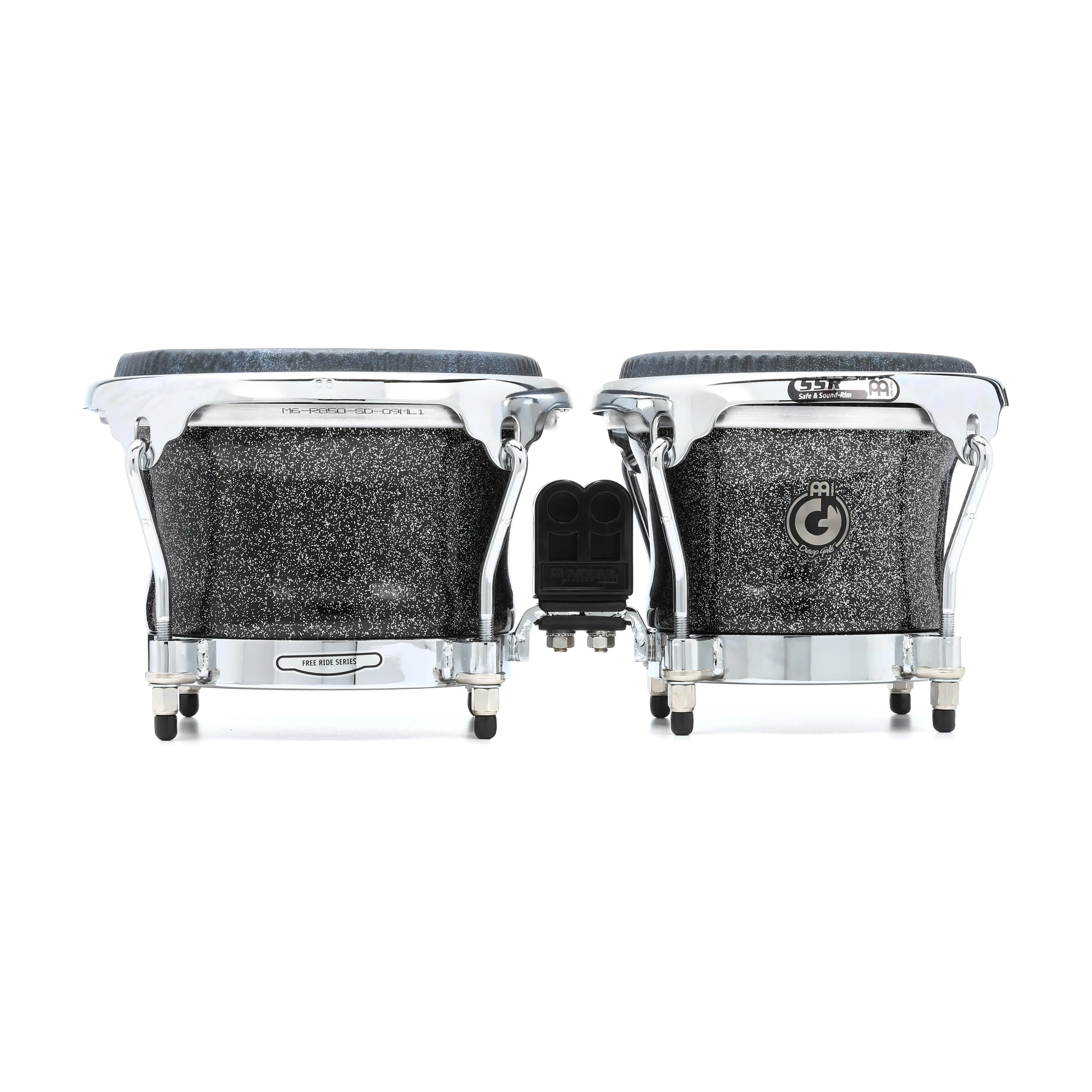 Front view of Meinl Percussion DG400MS Diego Galé Signature Bongos - Midnight Star