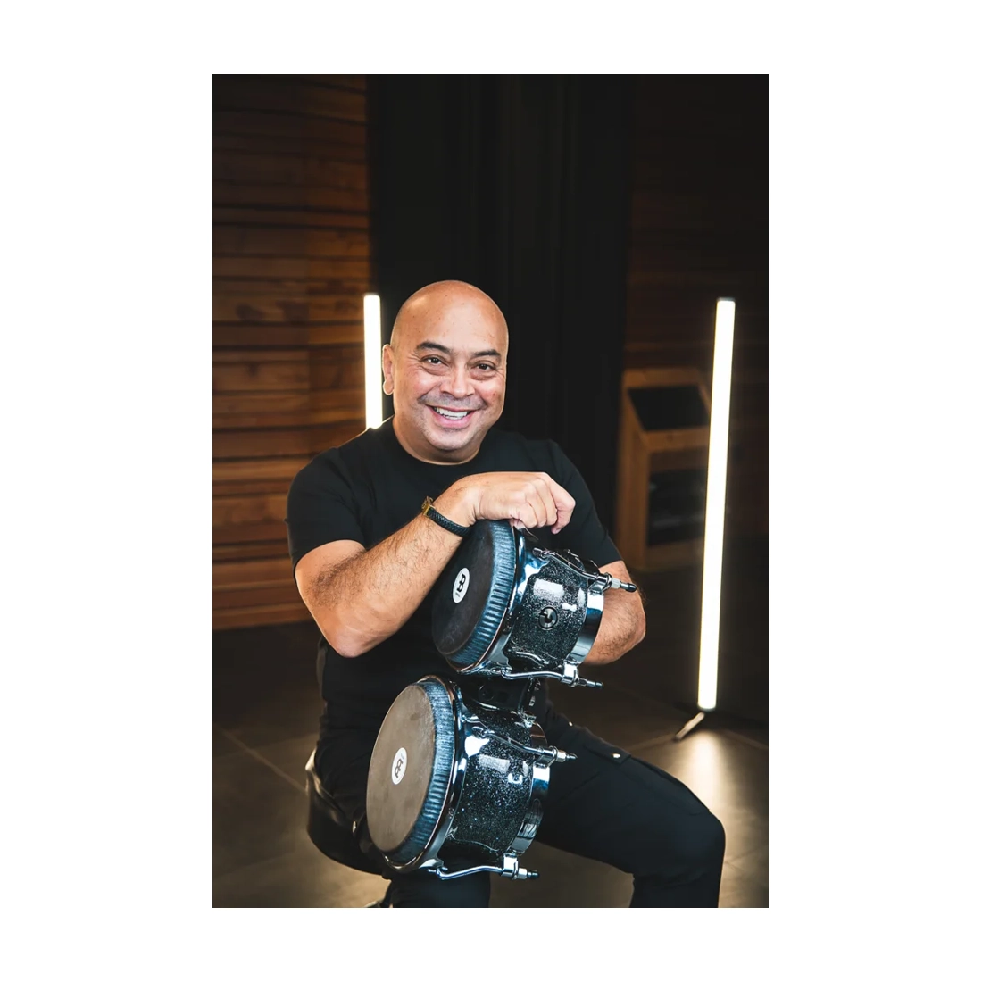 Diego Galé with Meinl Percussion DG400MS Diego Galé Signature Bongos - Midnight Star