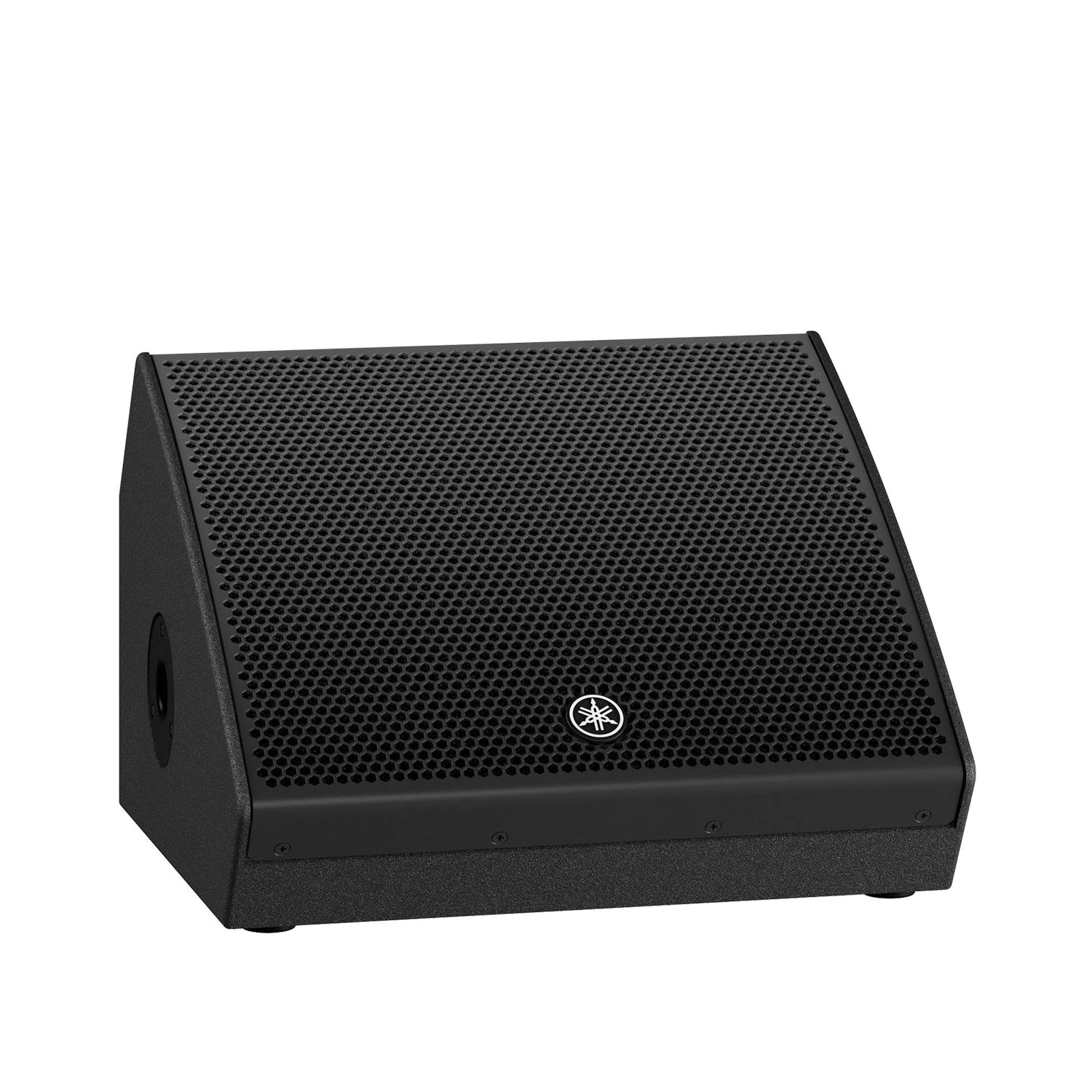 Yamaha DHR12M 1000W 12-Inch Powered Loudspeaker front side angle view
