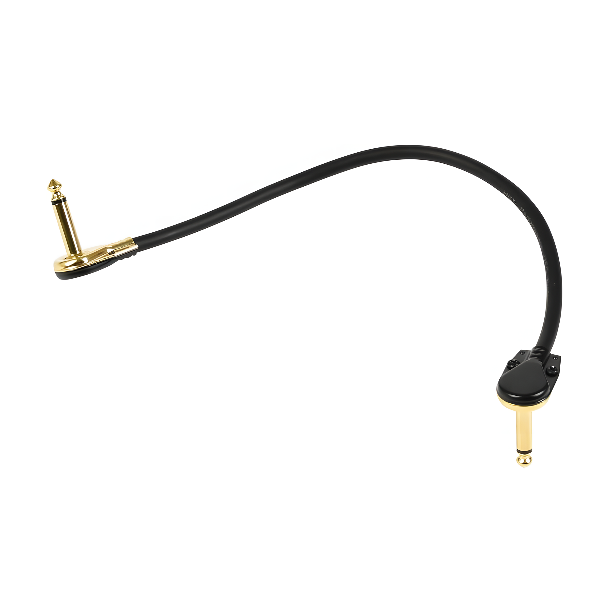 PBS 1/4 Inch Golden Right Angle Mono TS Jack Instrument Patch Cable DS-05