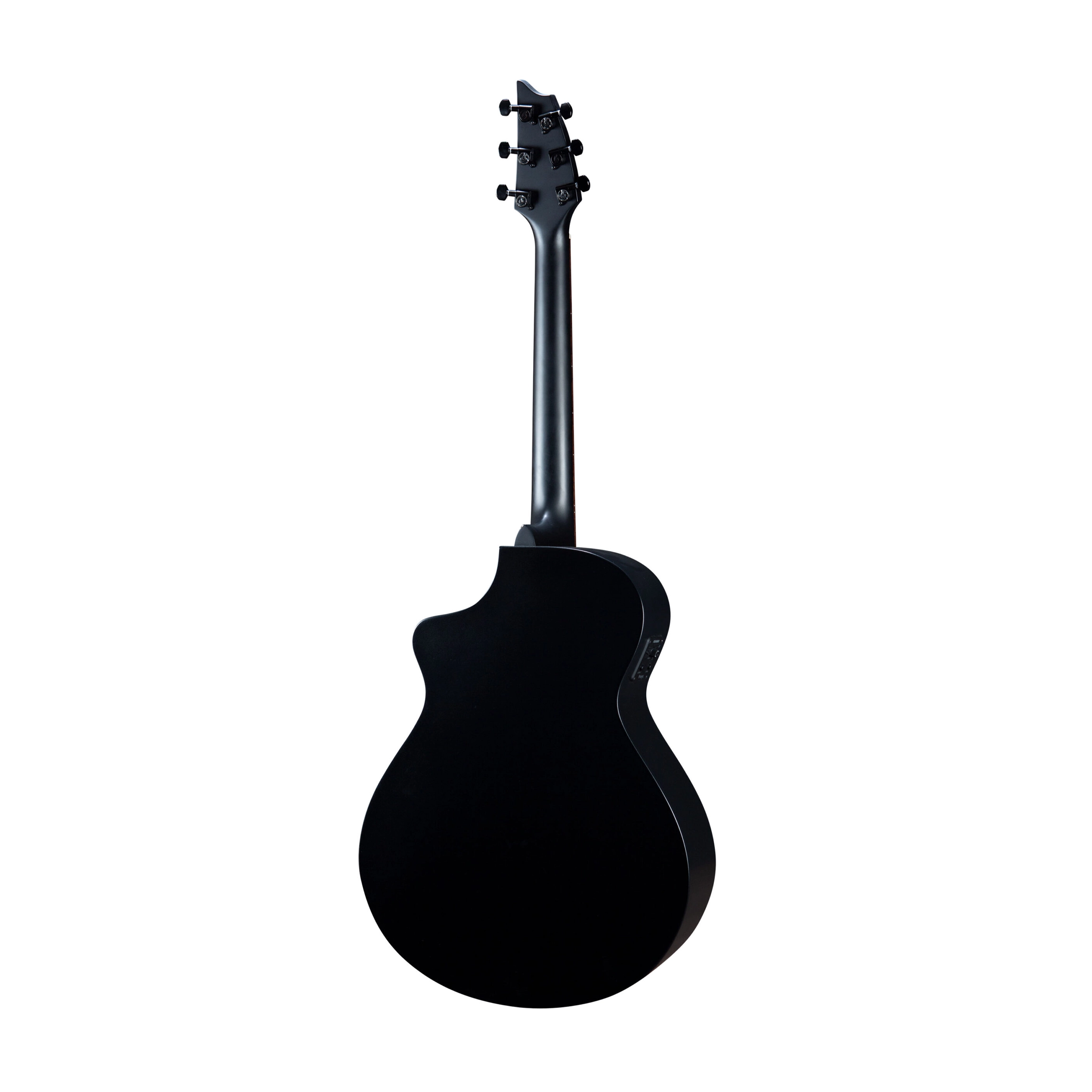 Back View of Breedlove Eco Discovery S Concert CE Acoustic-Electric Guitar - Black - DSCN28CEEUAM