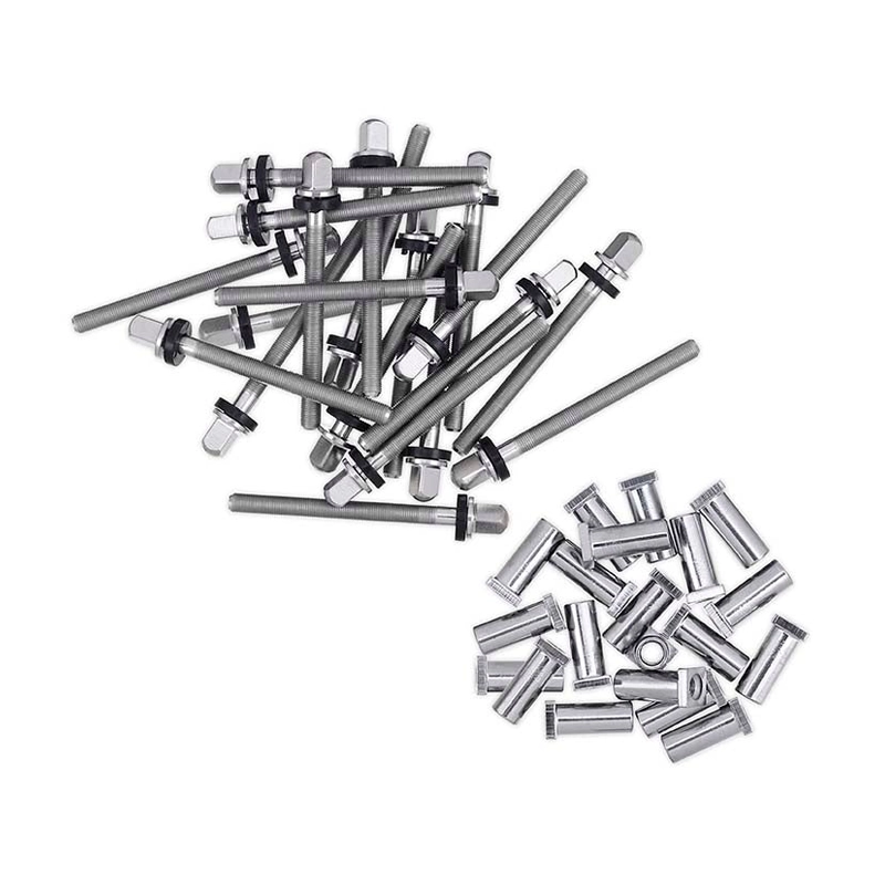 DW TP50 True-Pitch Tension Rods & Receivers For Bass Drum - 20 Pack