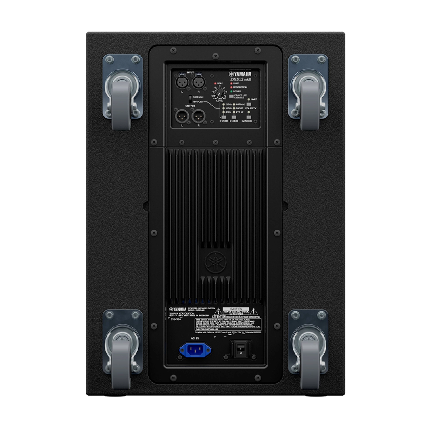 Yamaha DXS12MKII 12" Powered Subwoofer back panel view