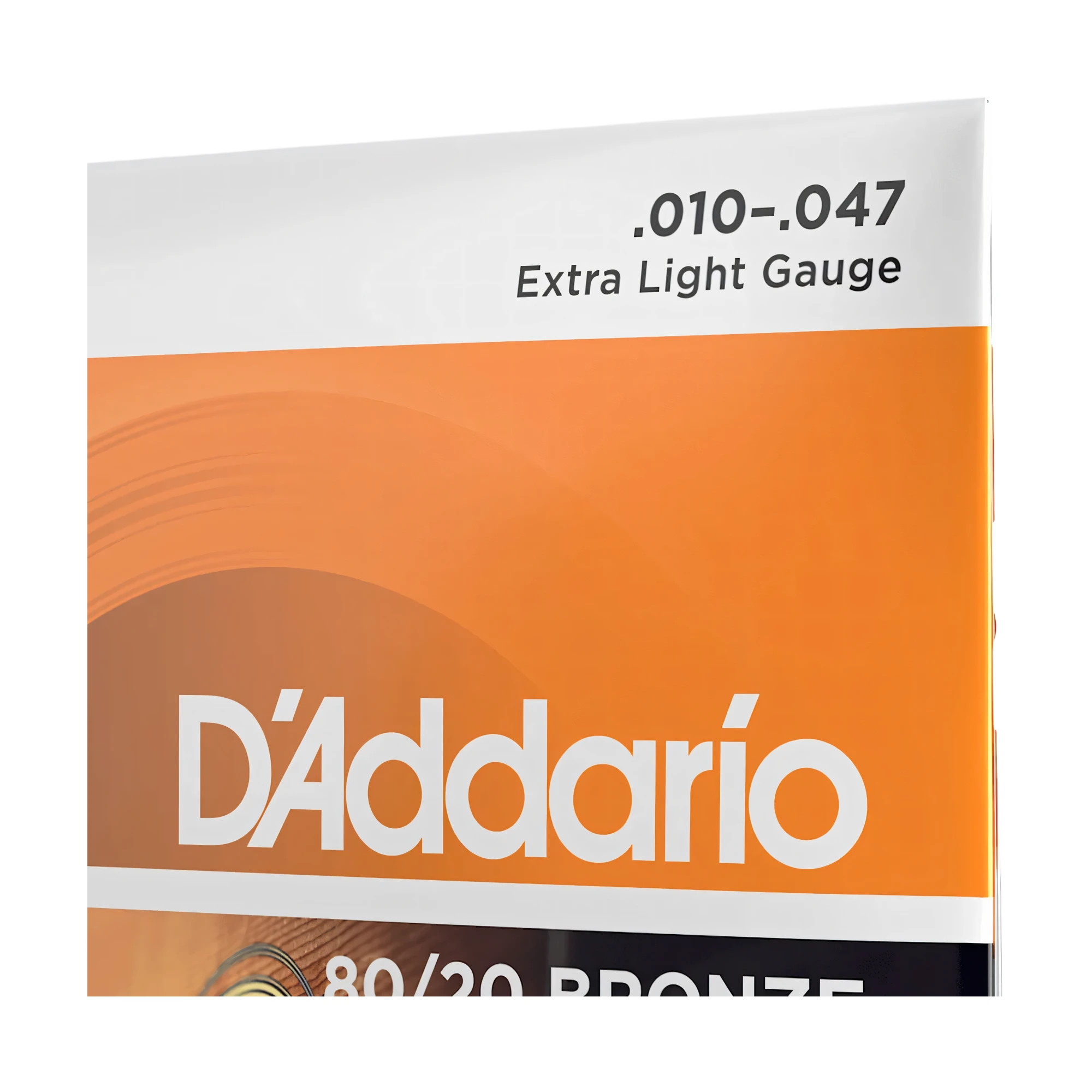 D’Addario EJ10-E 80/20 Bronze, Cuerdas para Guitarra Acústica  Extra Light, Calibre 10-47, 1ra Cuerda Extra GRATIS