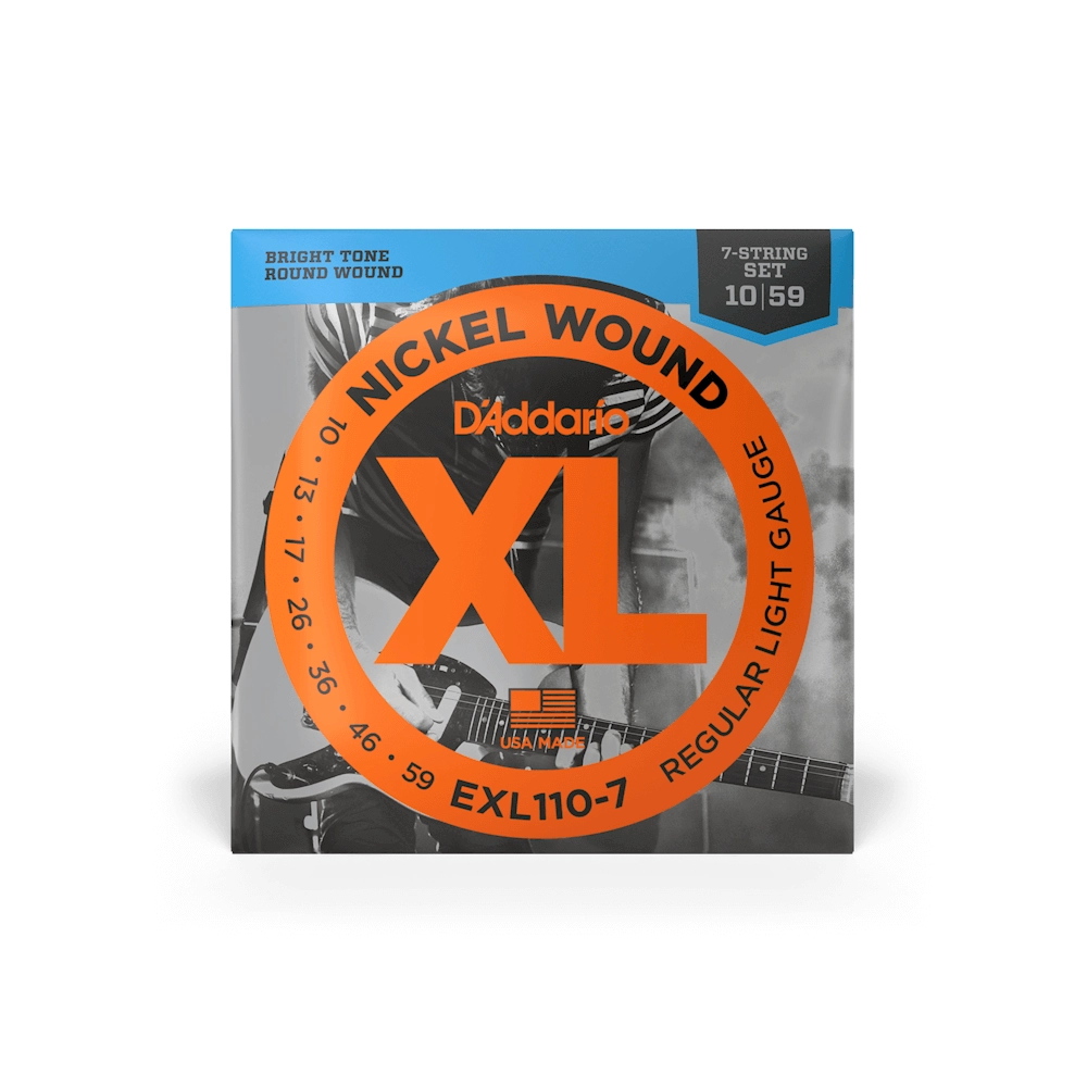 D'Addario EXL110-7 Regular Light 7-String Electric Guitar Strings .10-.59