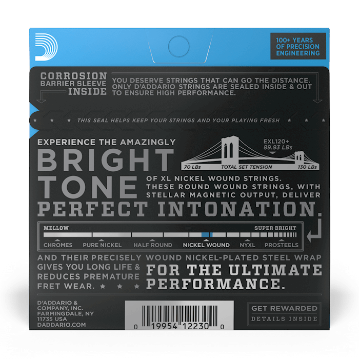 Cuerdas de guitarra eléctrica D'Addario EXL120+ Super Light Plus