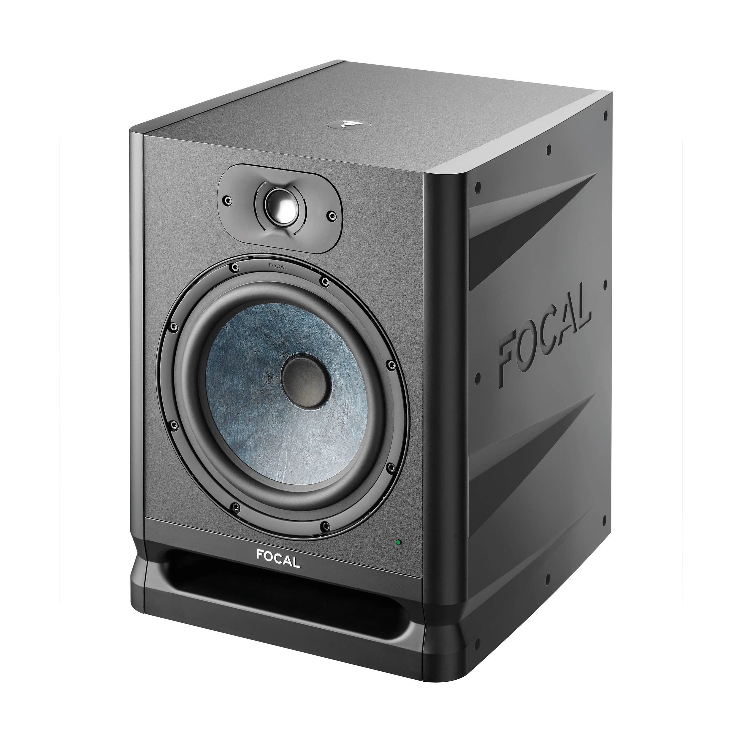 Front angle view of Focal Alpha 80 Evo 8" Powered Studio Monitor