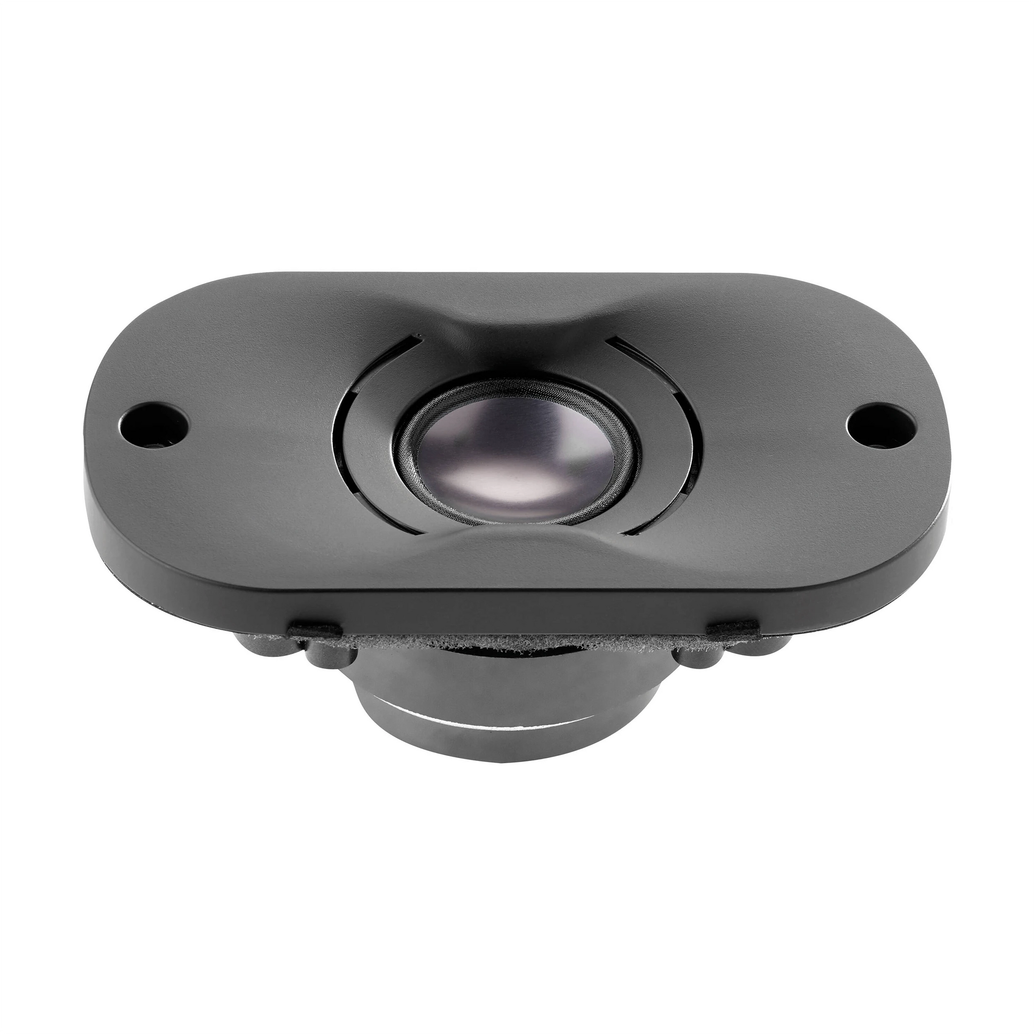 Close up view in the aluminum inverted dome tweeter of the Focal Alpha Twin Evo Dual 6.5